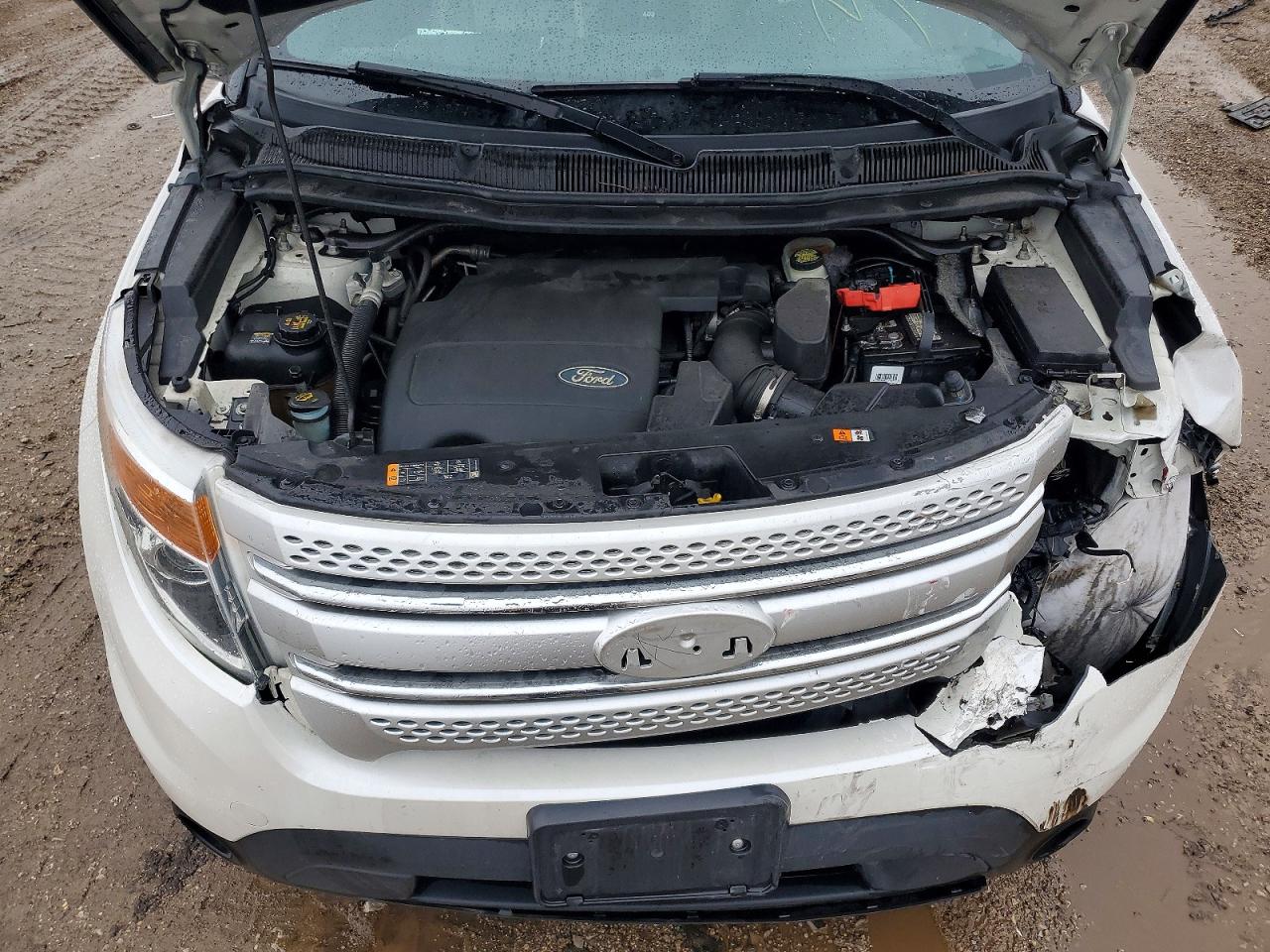 2013 Ford Explorer Xlt White vin: 1FM5K7D87DGA75294