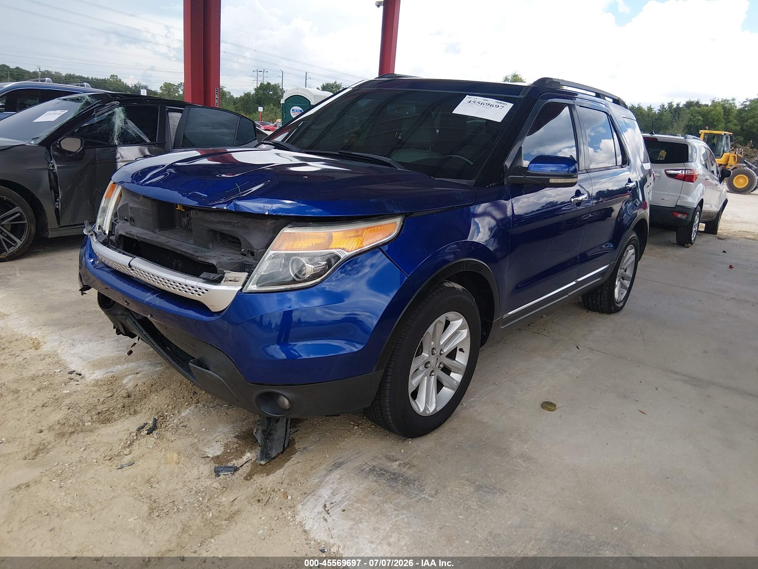 2013 Ford Explorer Xlt Blue vin: 1FM5K7D87DGA82682