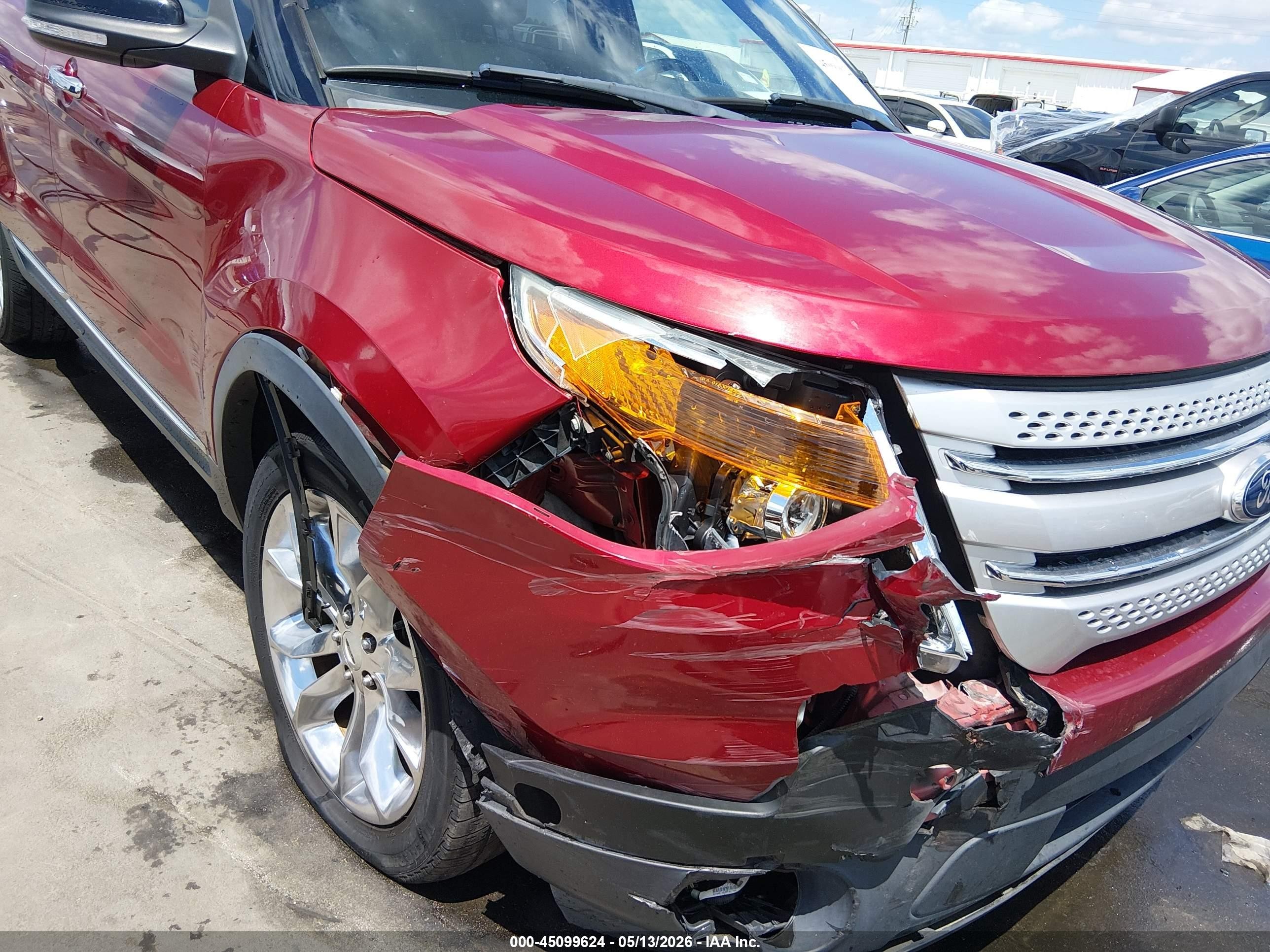 2013 Ford Explorer Xlt Red vin: 1FM5K7D87DGB97007