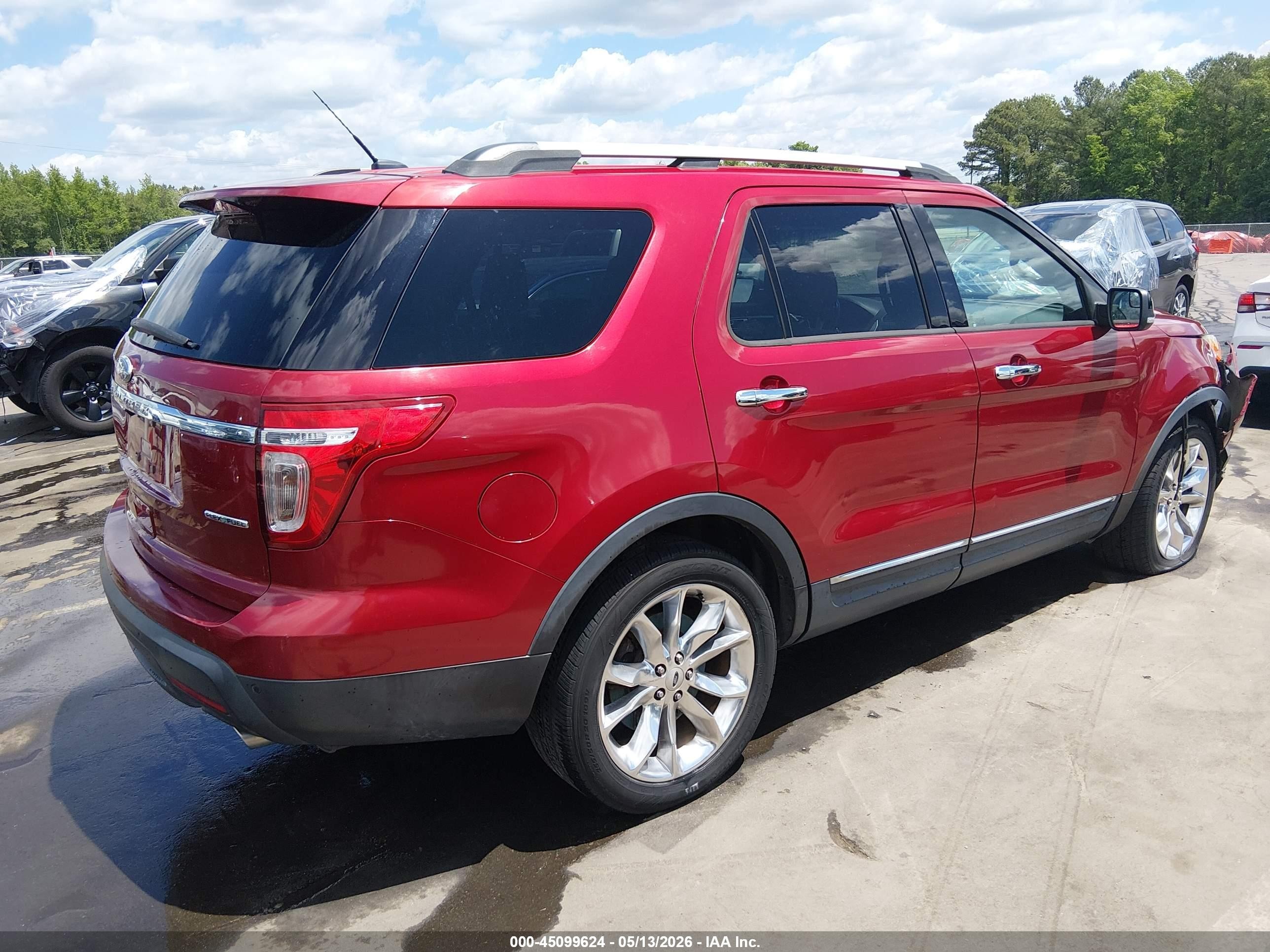 2013 Ford Explorer Xlt Red vin: 1FM5K7D87DGB97007