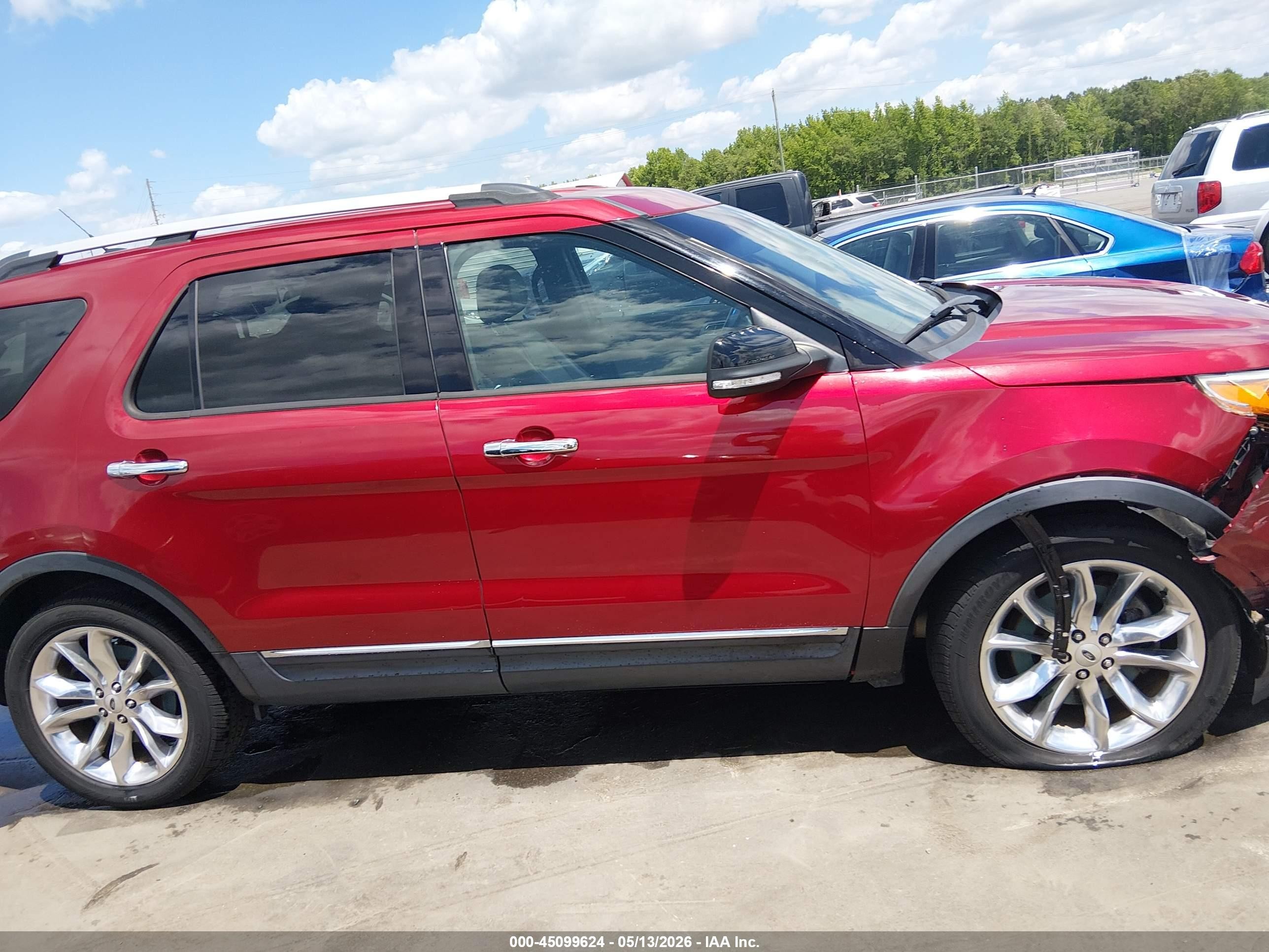2013 Ford Explorer Xlt Red vin: 1FM5K7D87DGB97007