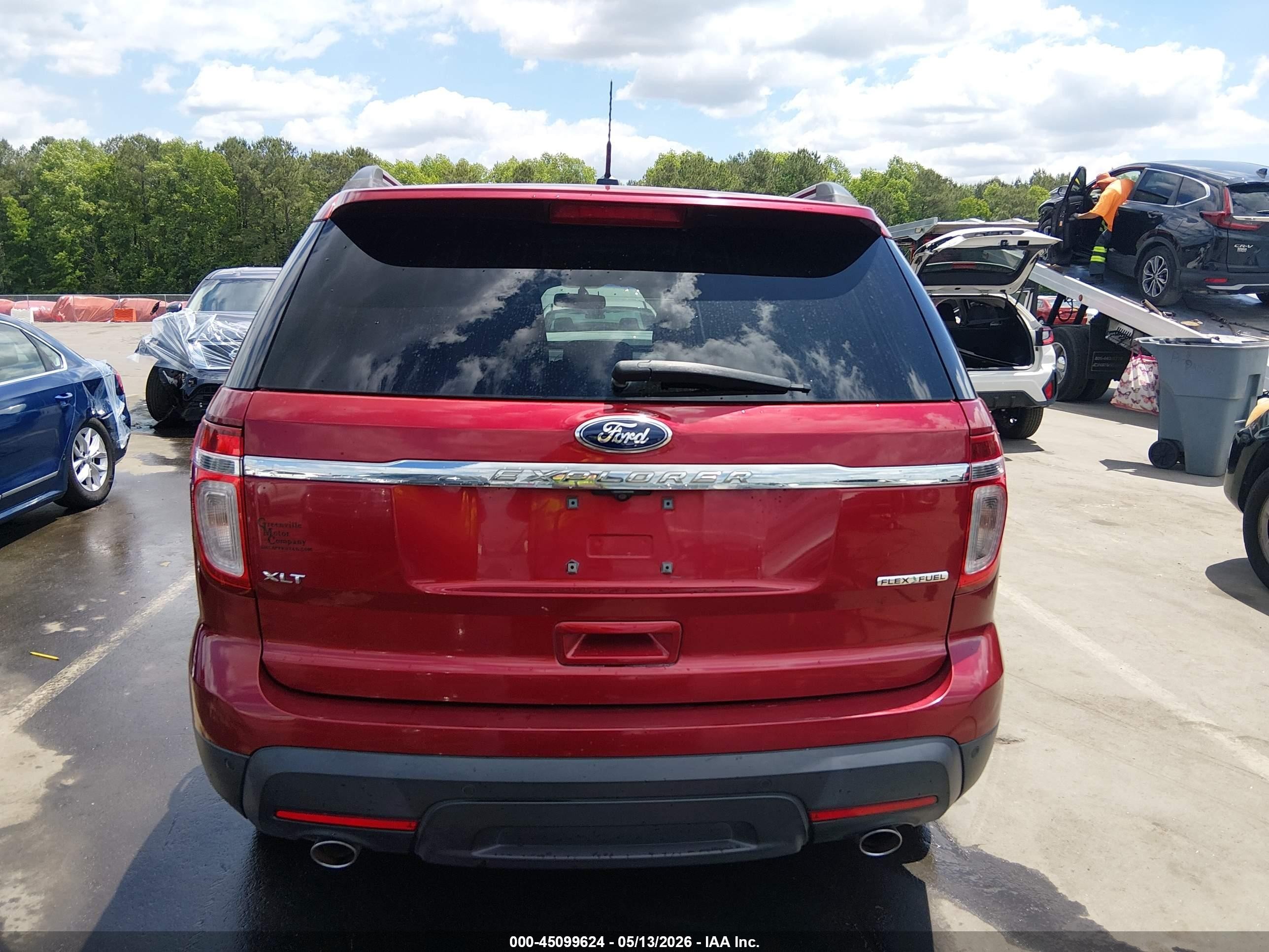 2013 Ford Explorer Xlt Red vin: 1FM5K7D87DGB97007