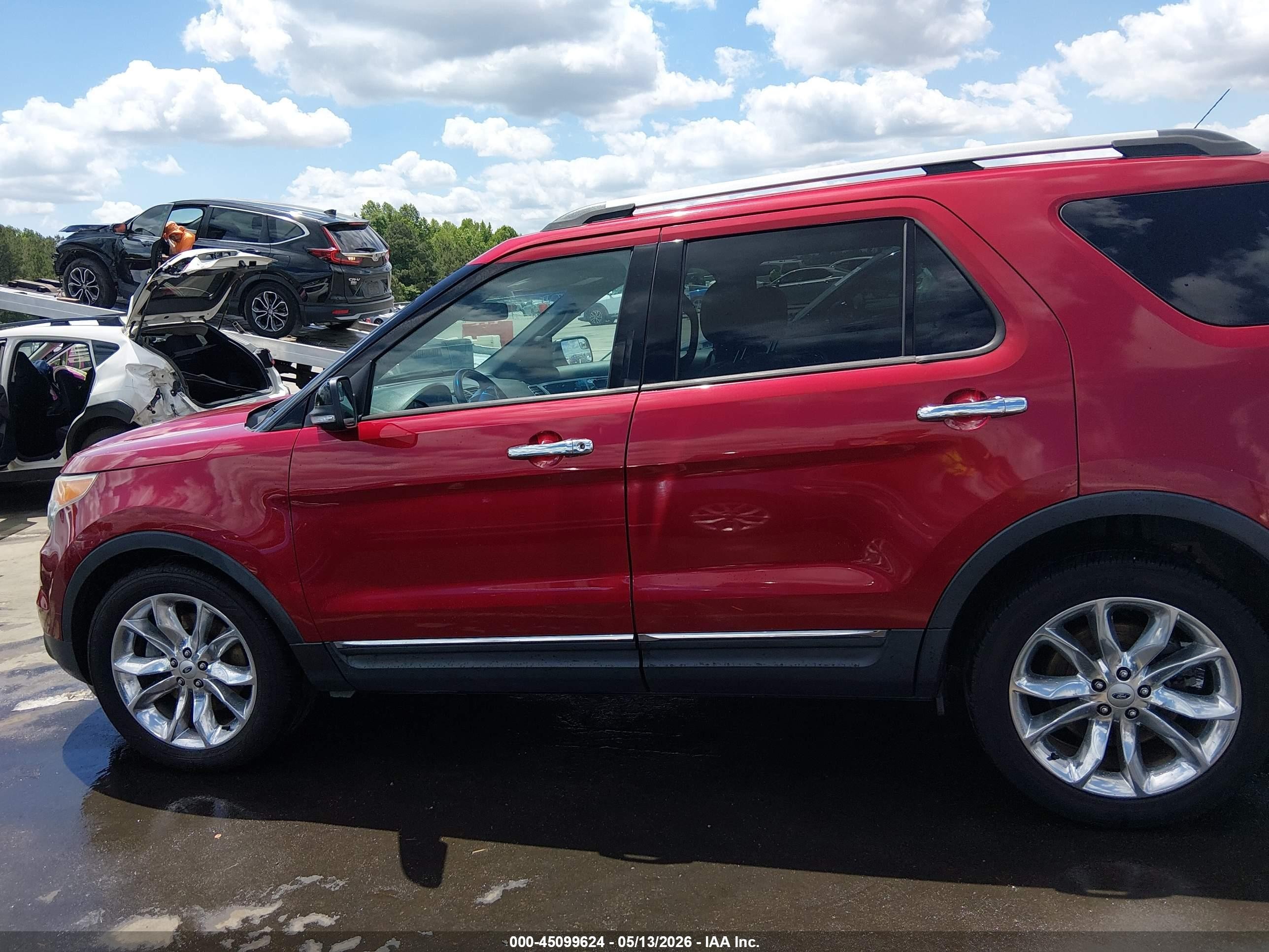 2013 Ford Explorer Xlt Red vin: 1FM5K7D87DGB97007