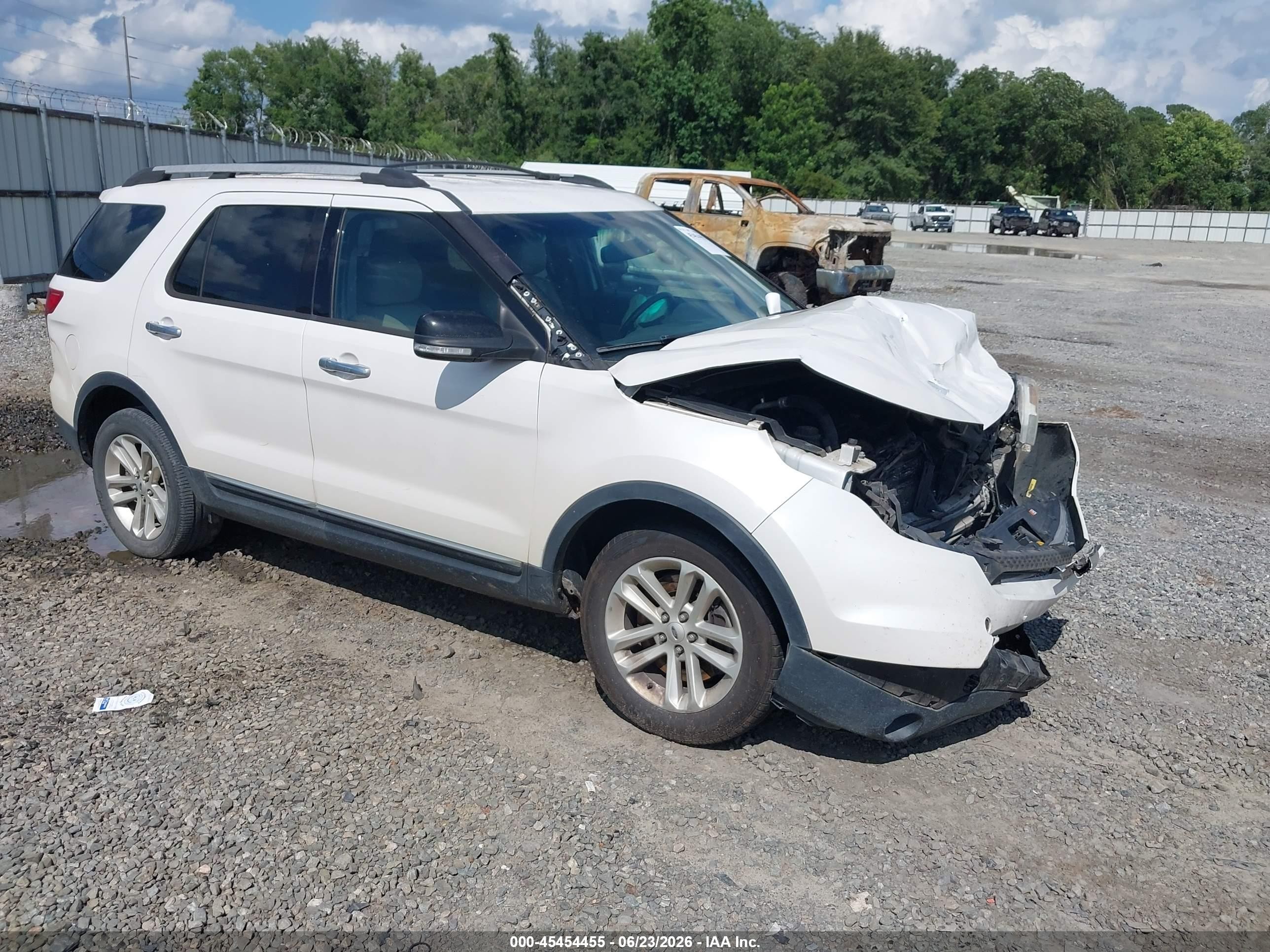 2013 Ford Explorer Xlt White vin: 1FM5K7D87DGC28207
