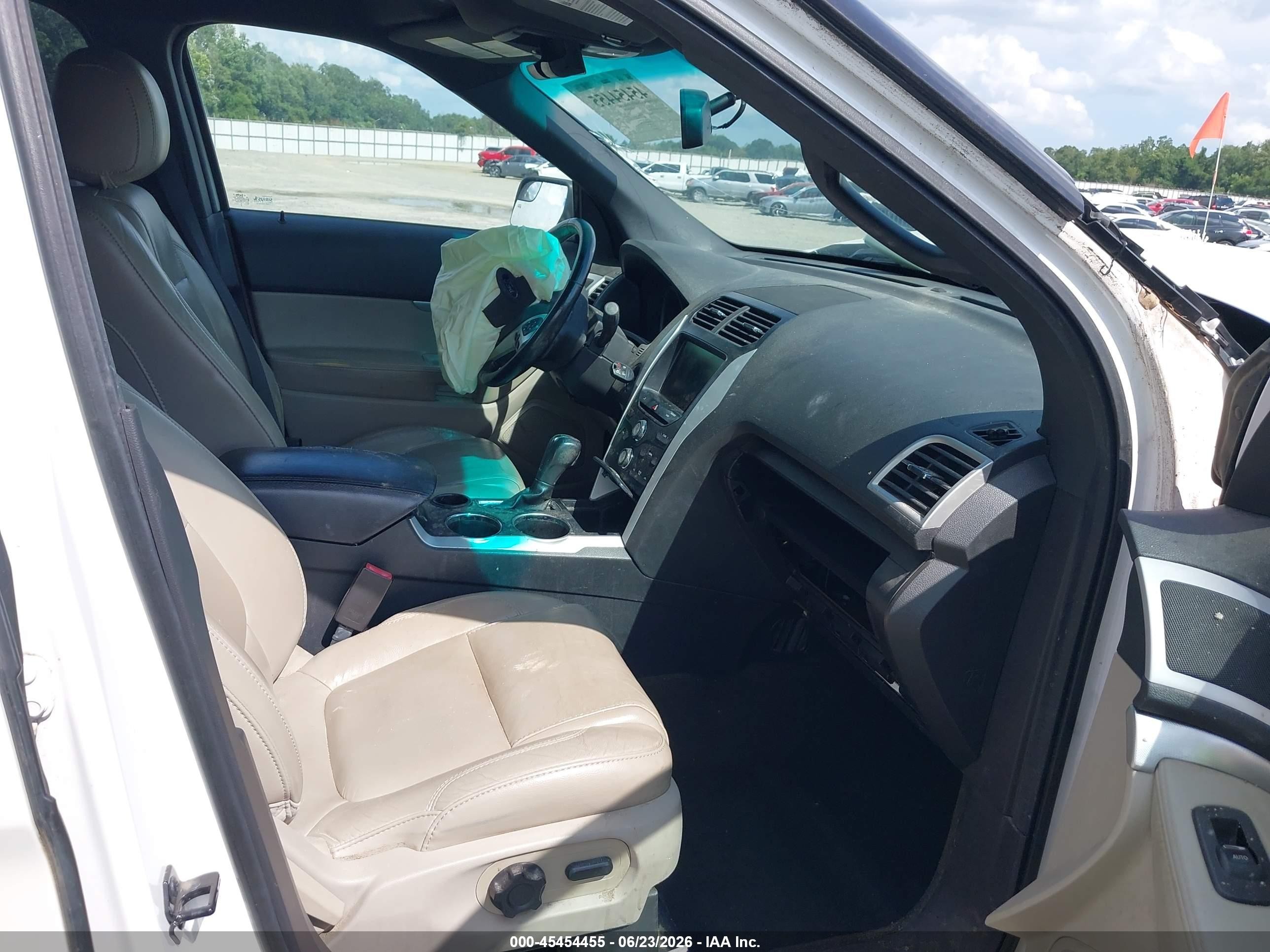 2013 Ford Explorer Xlt White vin: 1FM5K7D87DGC28207