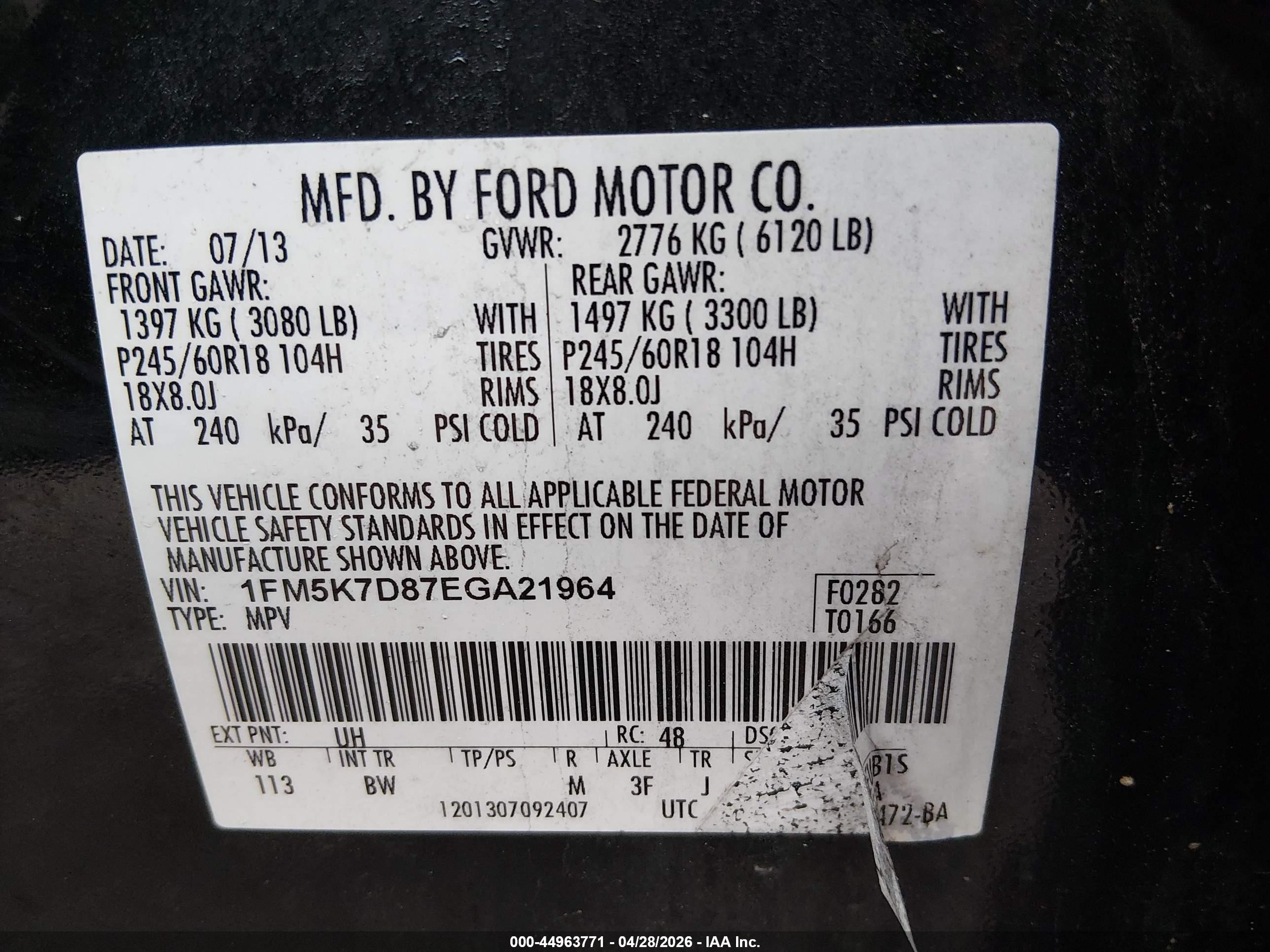2014 Ford Explorer Xlt Black vin: 1FM5K7D87EGA21964