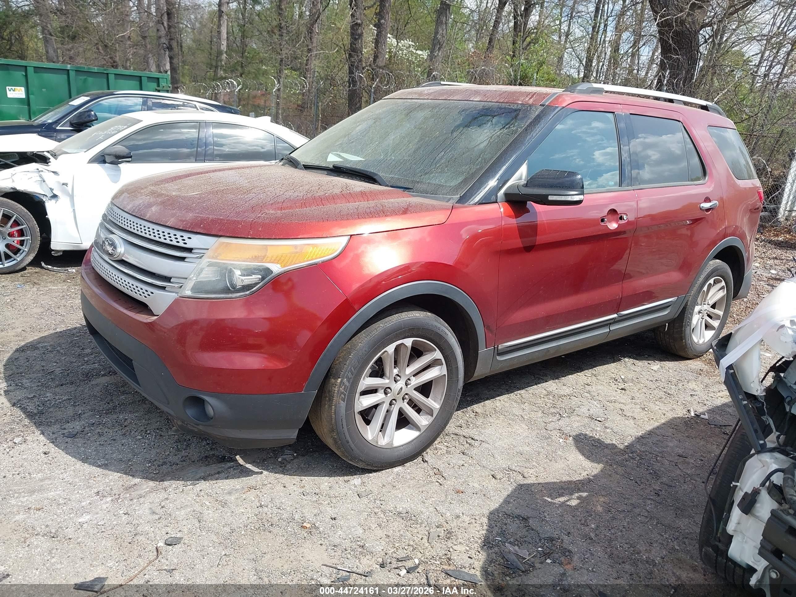 2014 Ford Explorer Xlt Red vin: 1FM5K7D87EGA57962