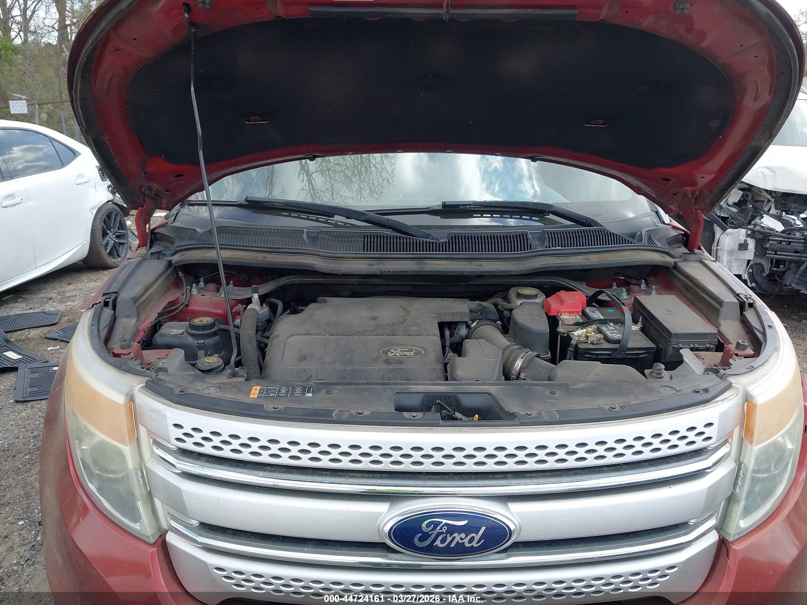 2014 Ford Explorer Xlt Red vin: 1FM5K7D87EGA57962