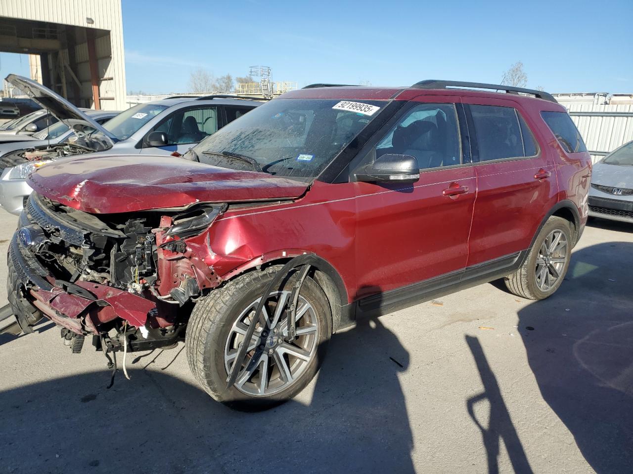 2015 Ford Explorer Xlt Red vin: 1FM5K7D87FGA08116