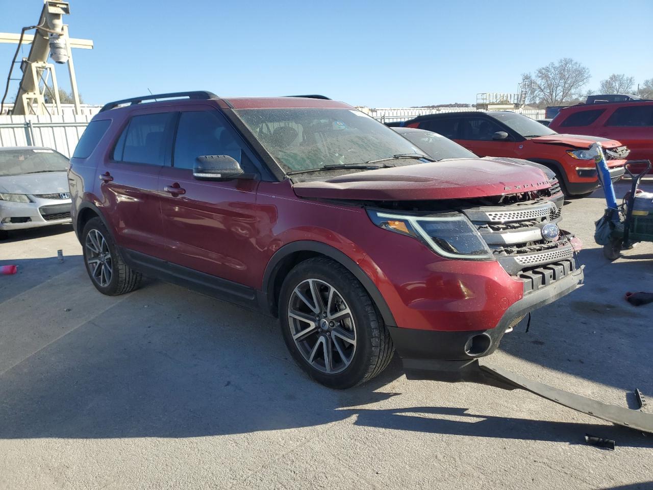 2015 Ford Explorer Xlt Red vin: 1FM5K7D87FGA08116