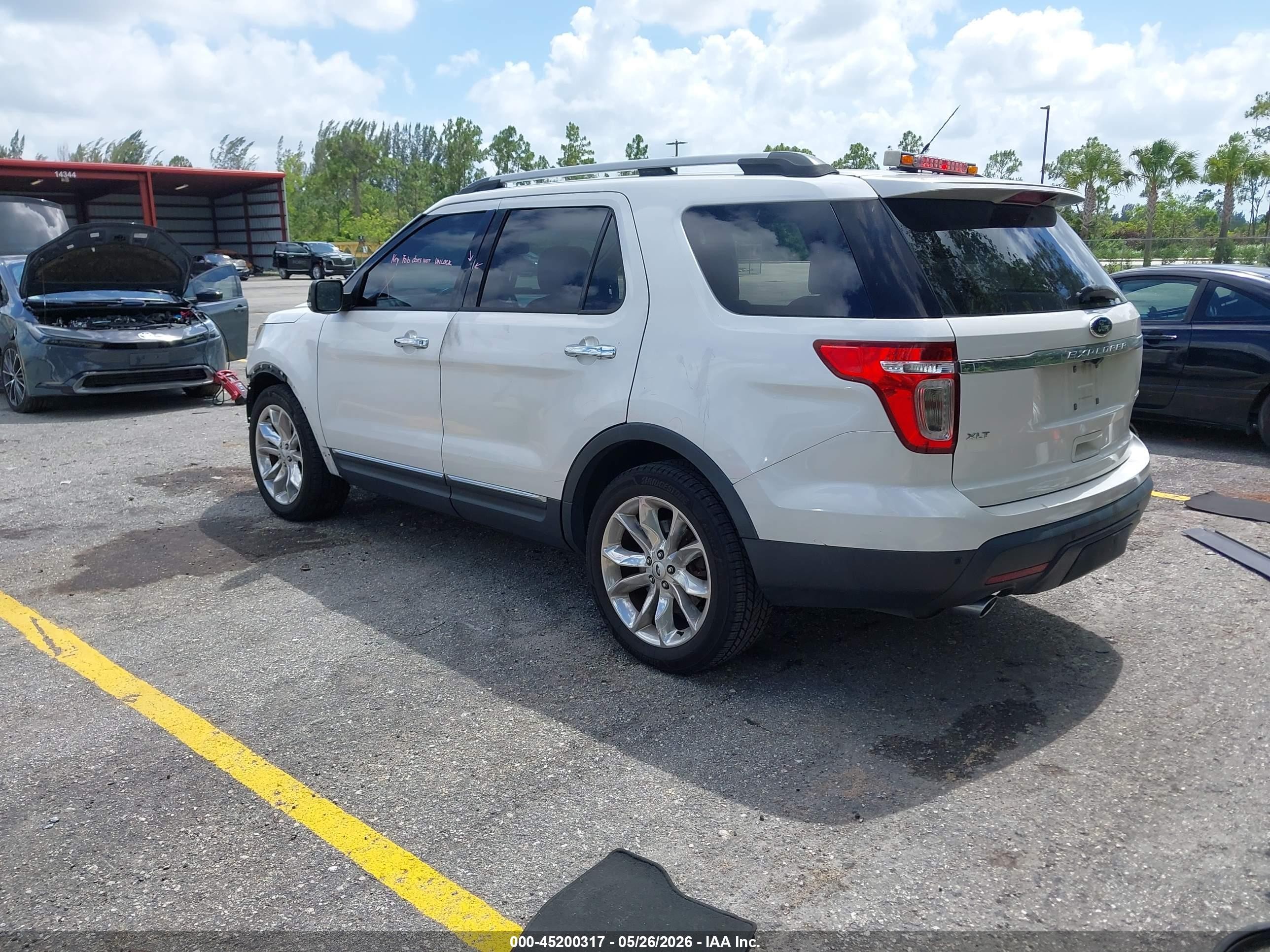 2015 Ford Explorer Xlt White vin: 1FM5K7D87FGA38765