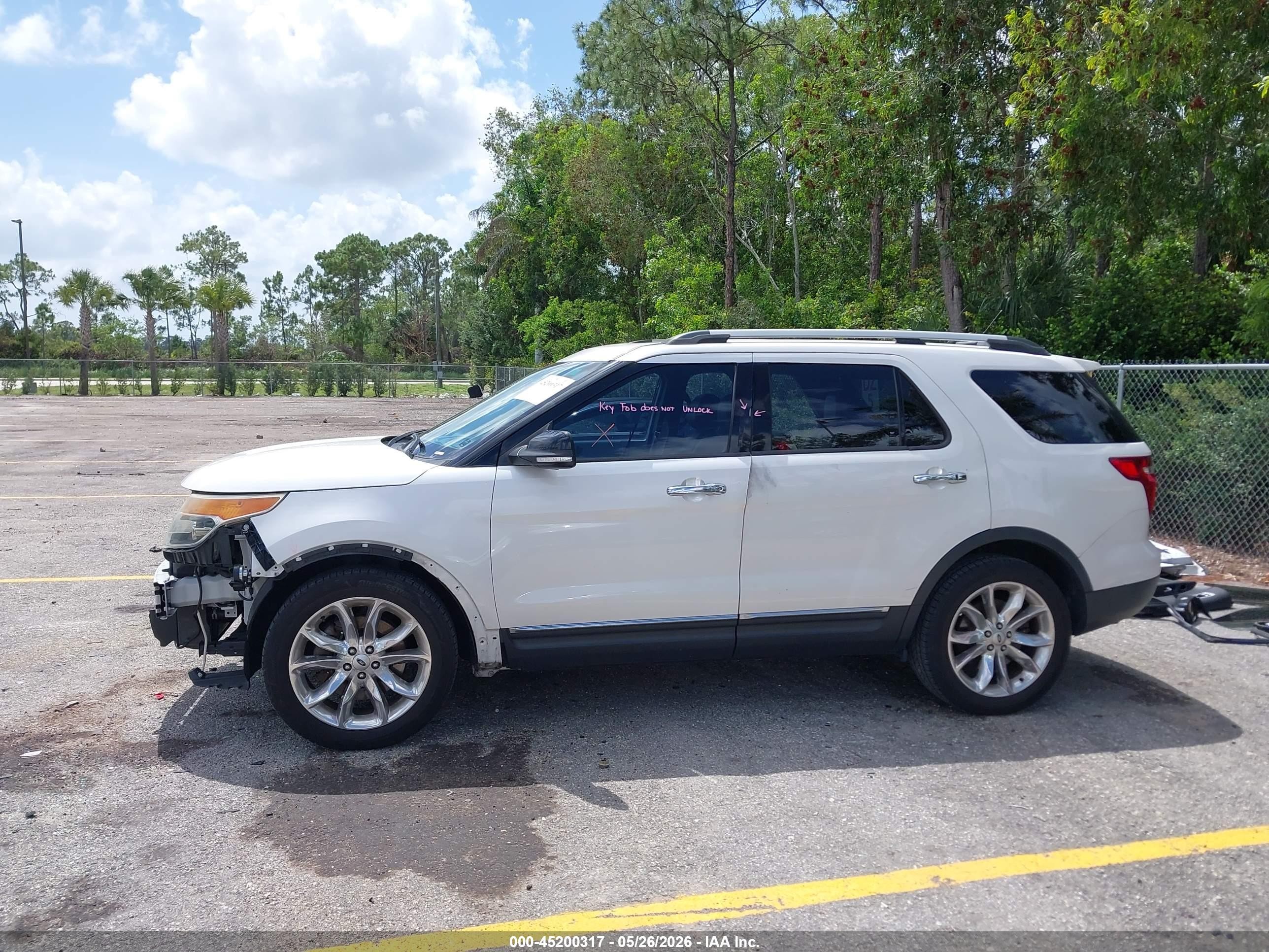 2015 Ford Explorer Xlt White vin: 1FM5K7D87FGA38765