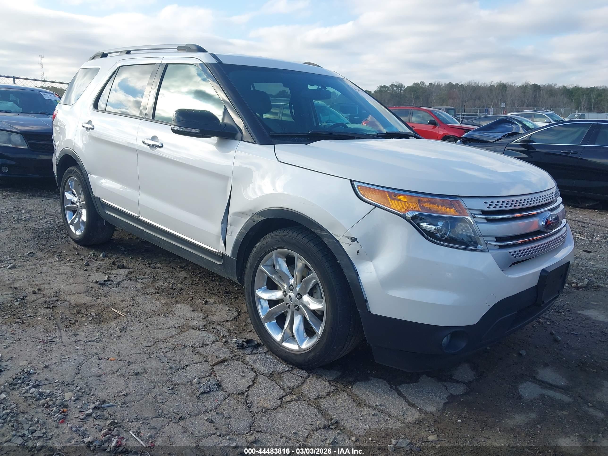 2015 Ford Explorer Xlt White vin: 1FM5K7D87FGA95158