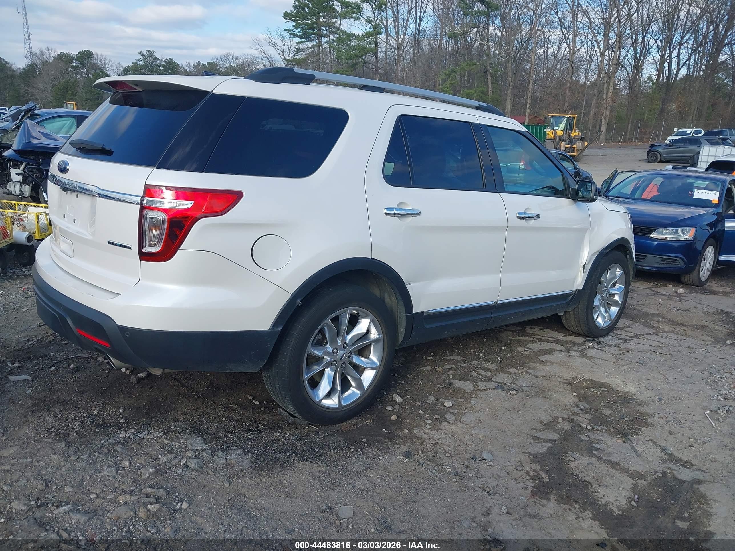 2015 Ford Explorer Xlt White vin: 1FM5K7D87FGA95158