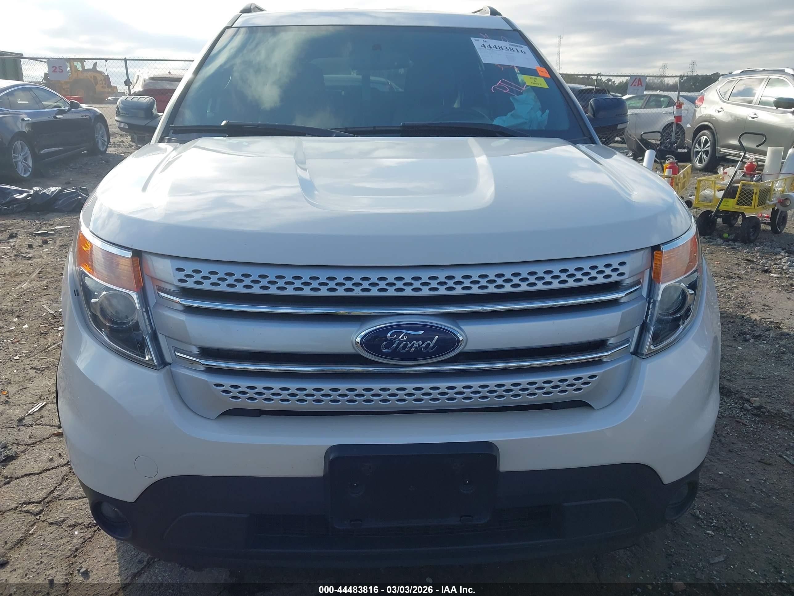 2015 Ford Explorer Xlt White vin: 1FM5K7D87FGA95158