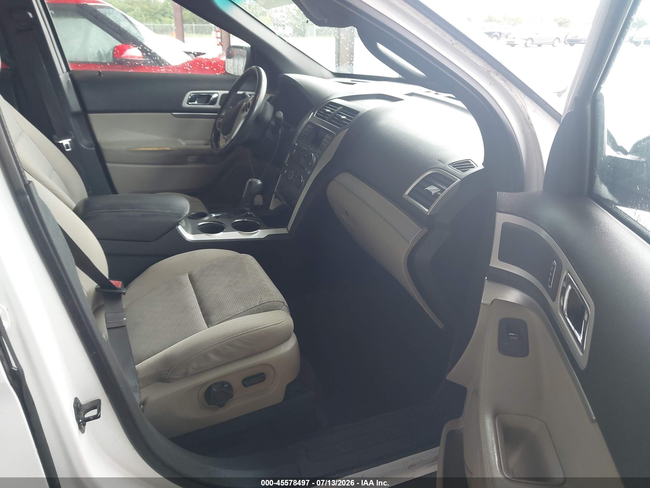 2013 Ford Explorer Xlt White vin: 1FM5K7D88DGC10864