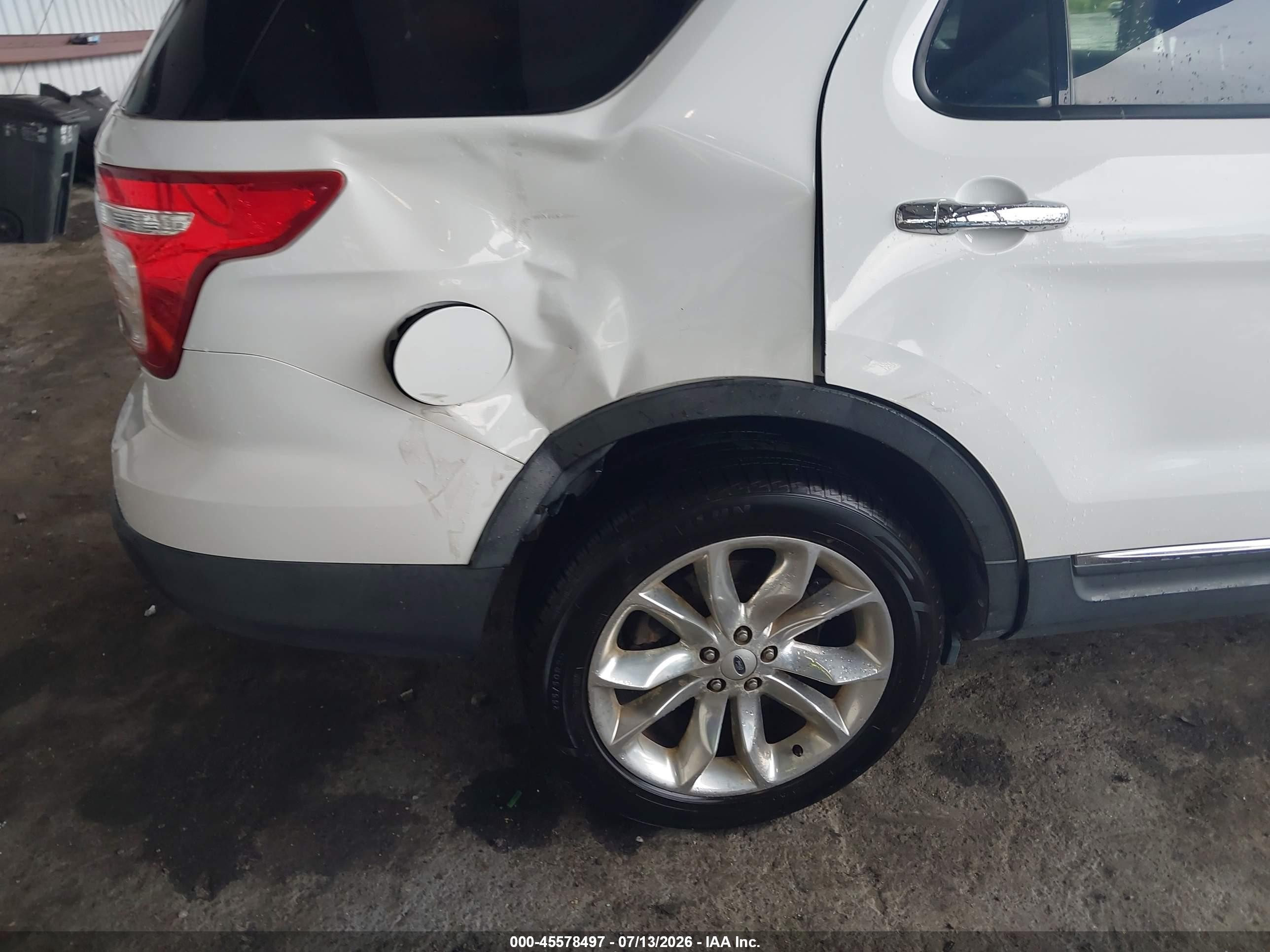 2013 Ford Explorer Xlt White vin: 1FM5K7D88DGC10864