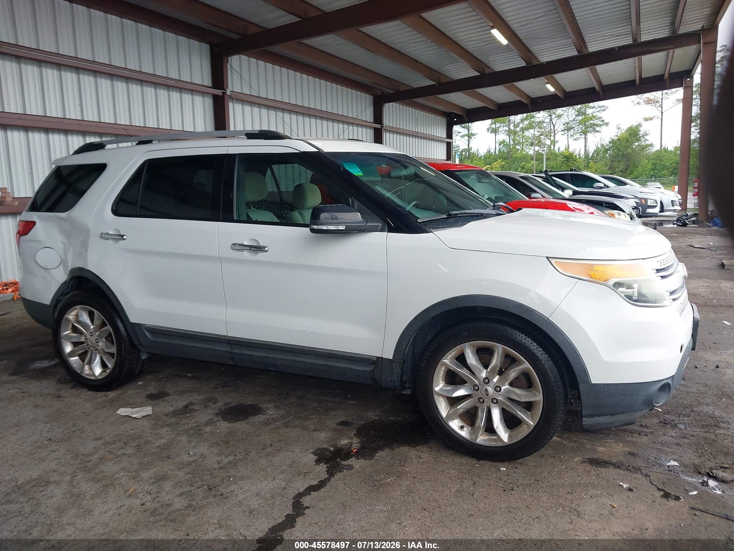 2013 Ford Explorer Xlt White vin: 1FM5K7D88DGC10864