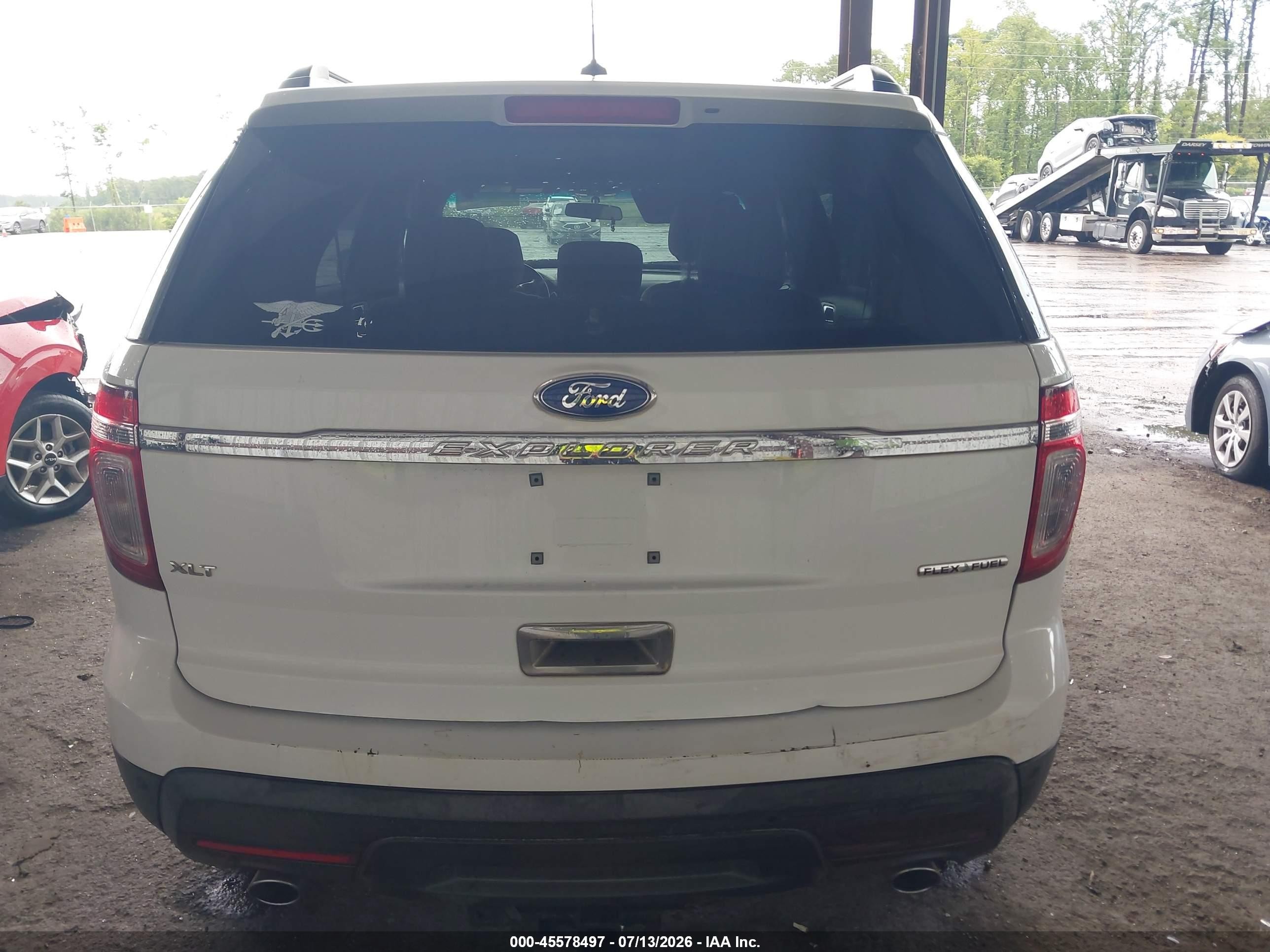 2013 Ford Explorer Xlt White vin: 1FM5K7D88DGC10864