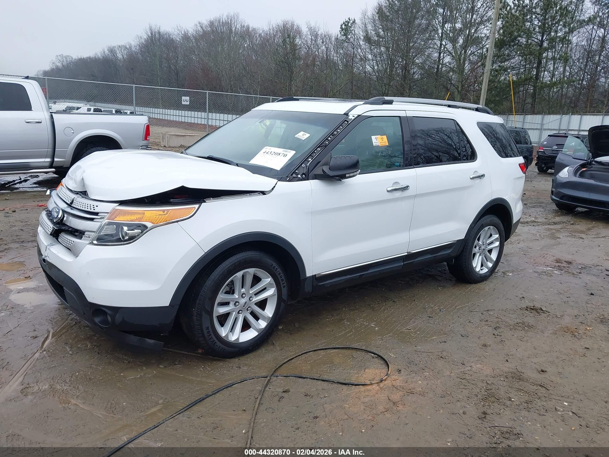 2013 Ford Explorer Xlt White vin: 1FM5K7D88DGC94975