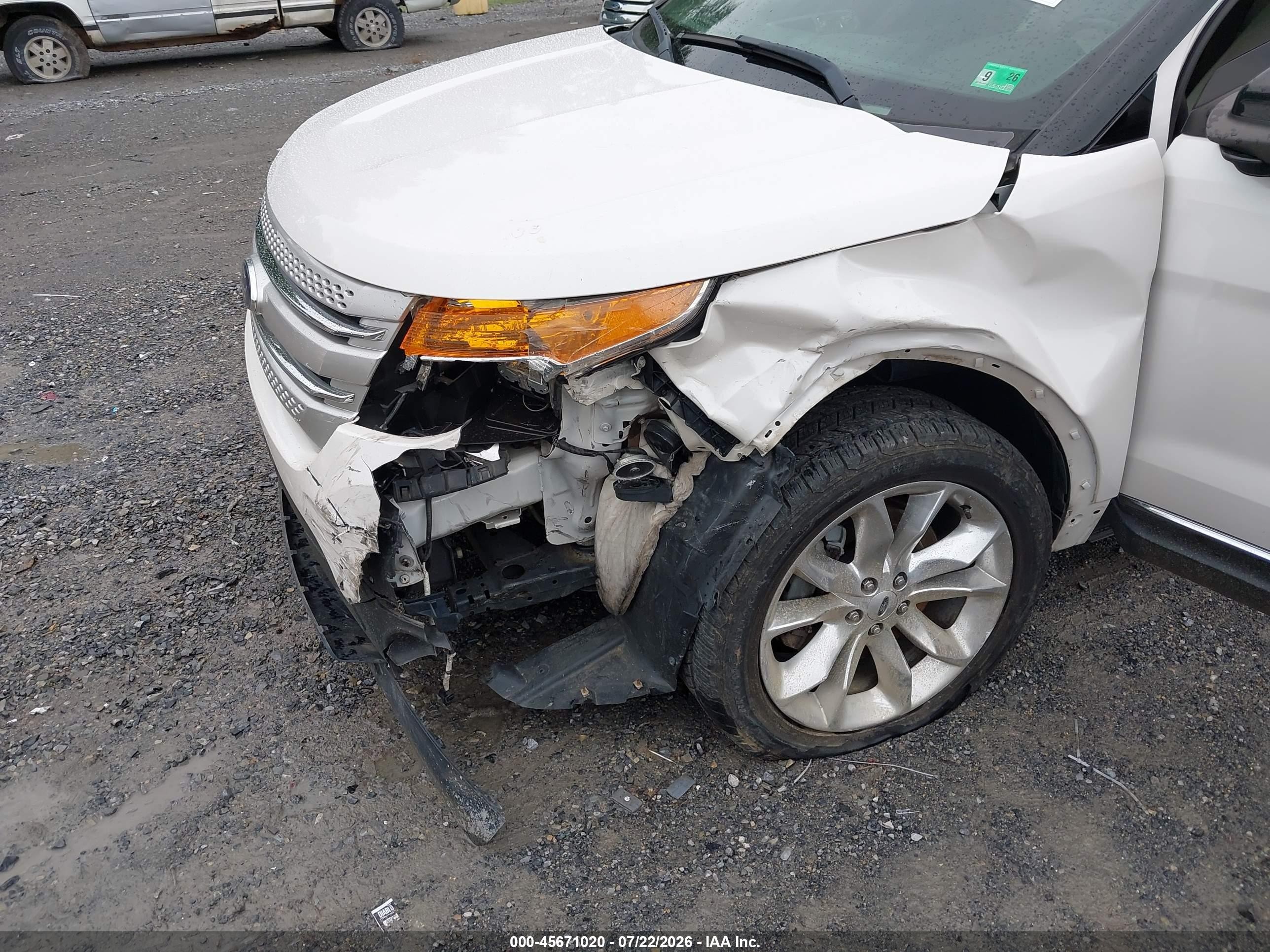 2014 Ford Explorer Xlt White vin: 1FM5K7D88EGA17003