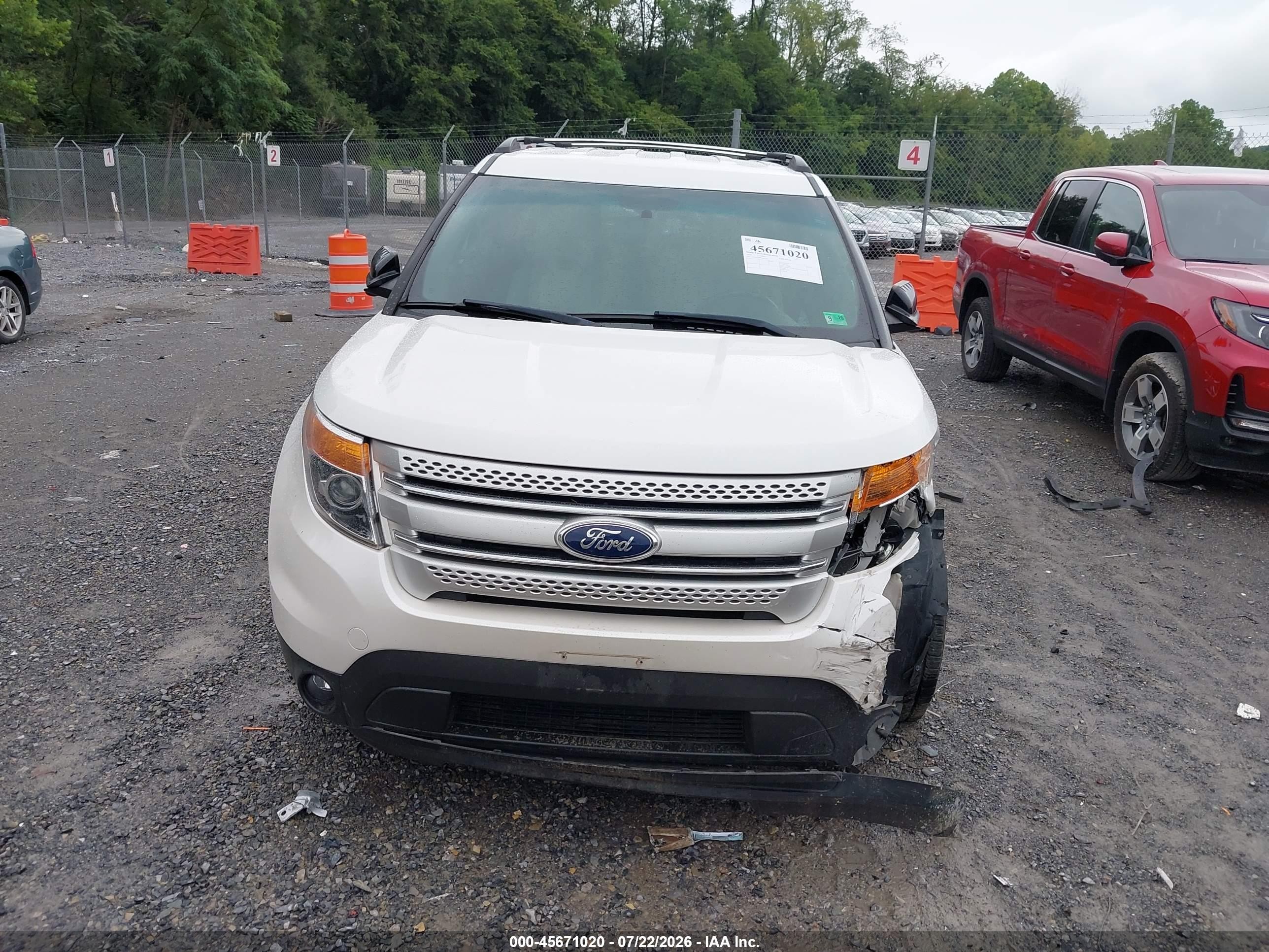 2014 Ford Explorer Xlt White vin: 1FM5K7D88EGA17003