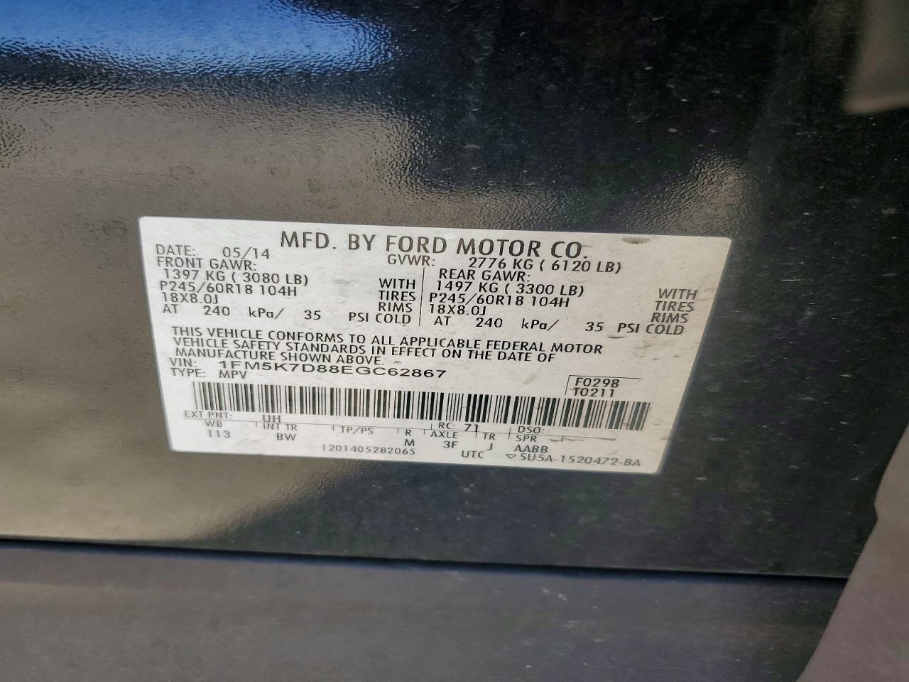 2014 Ford Explorer Xlt Black vin: 1FM5K7D88EGC62867