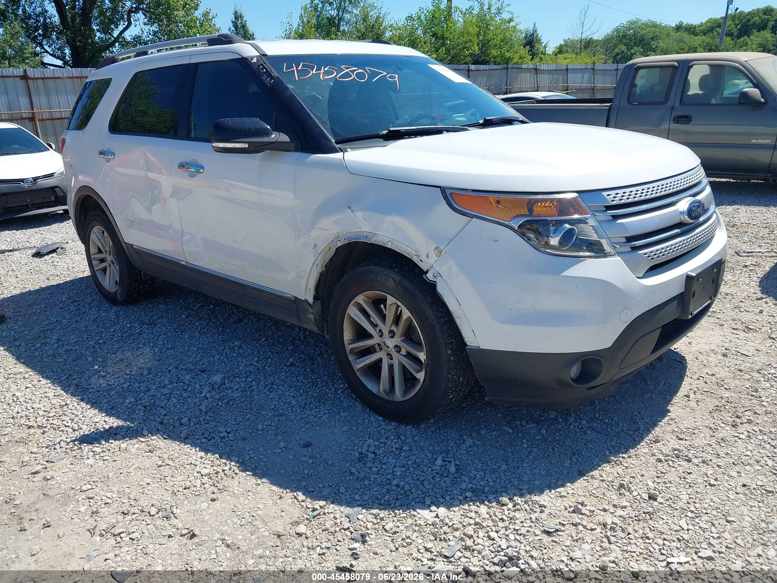 2015 Ford Explorer Xlt White vin: 1FM5K7D88FGA62881
