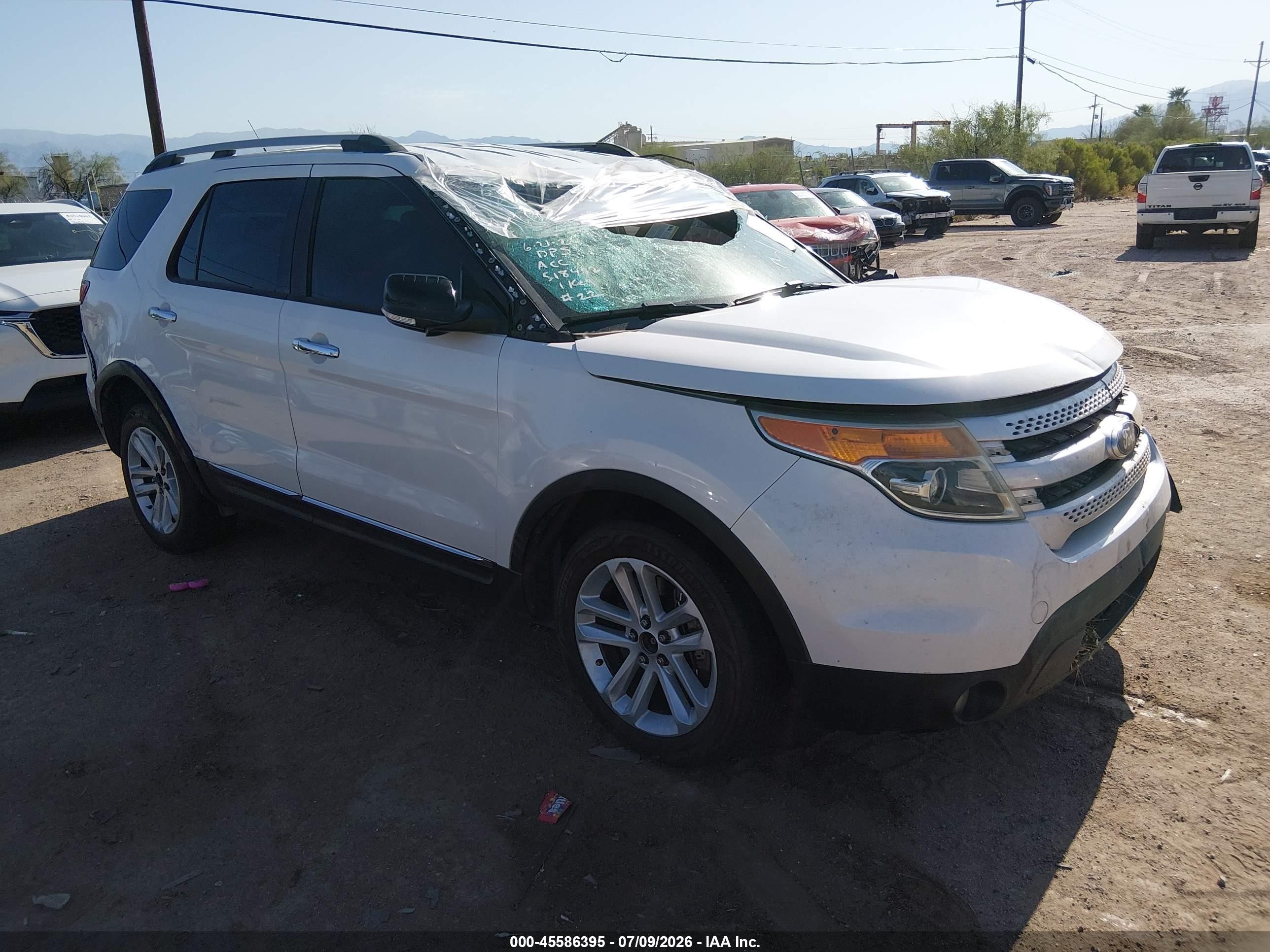 2015 Ford Explorer Xlt White vin: 1FM5K7D88FGC39865