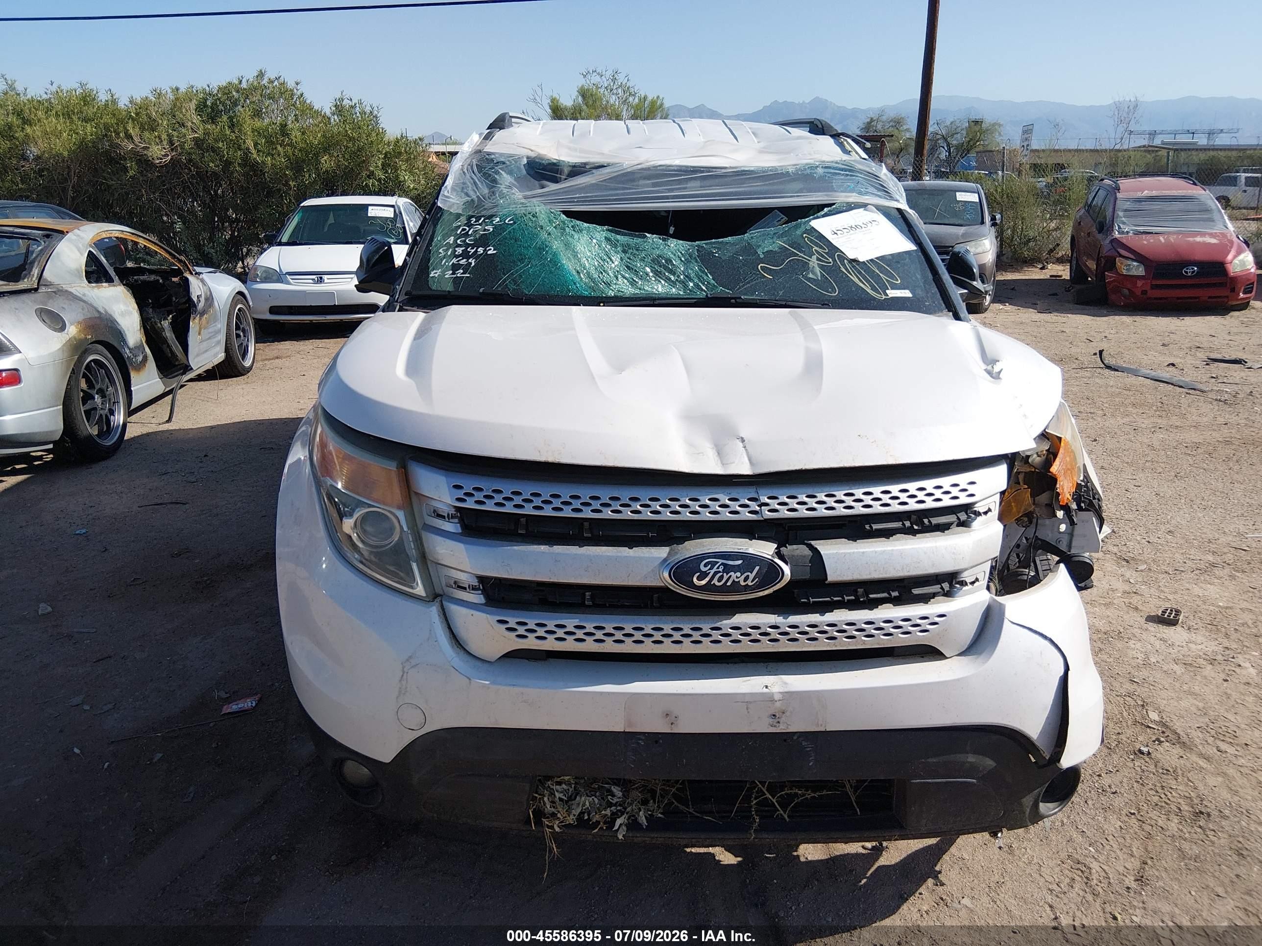 2015 Ford Explorer Xlt White vin: 1FM5K7D88FGC39865