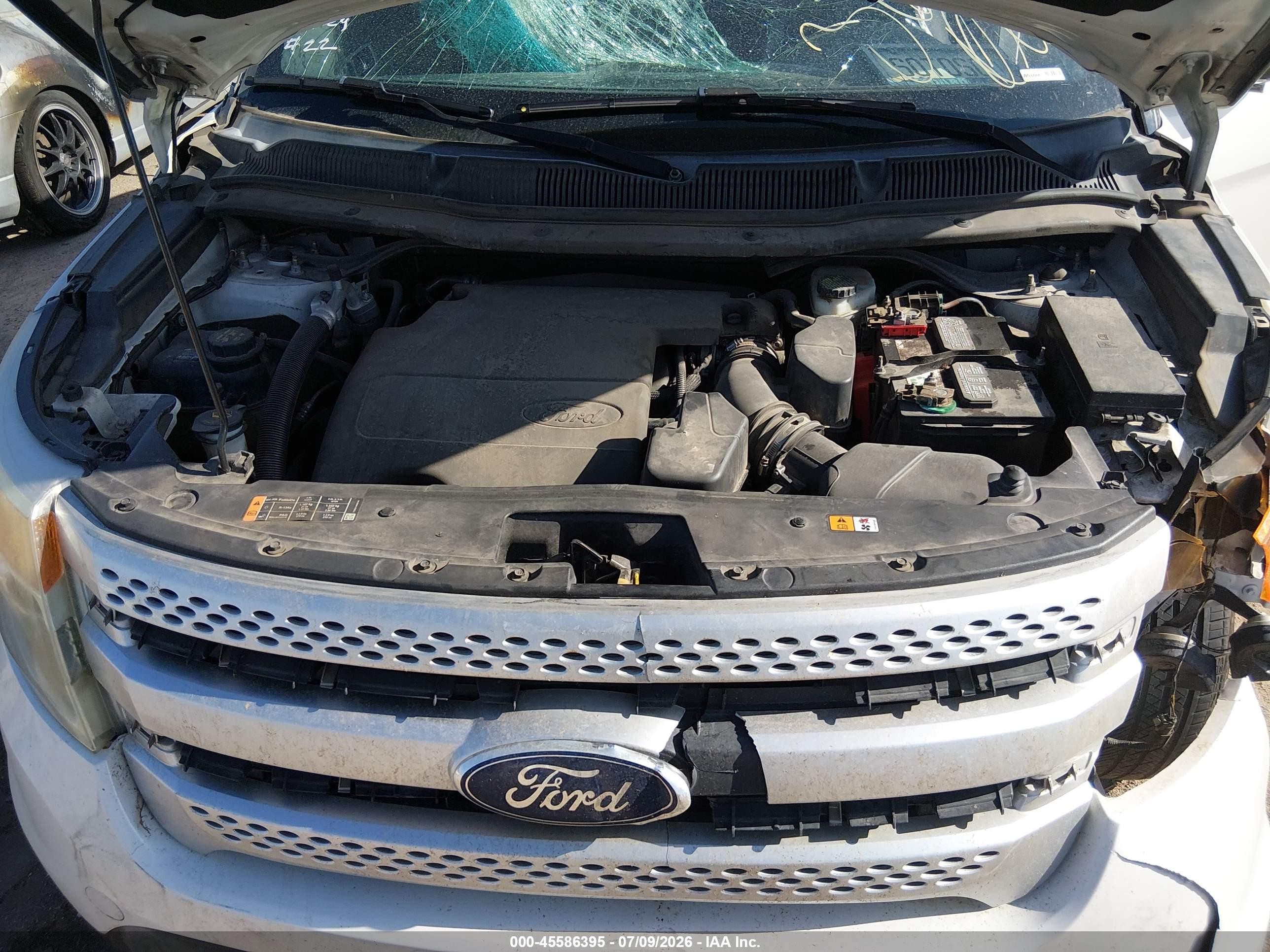 2015 Ford Explorer Xlt White vin: 1FM5K7D88FGC39865