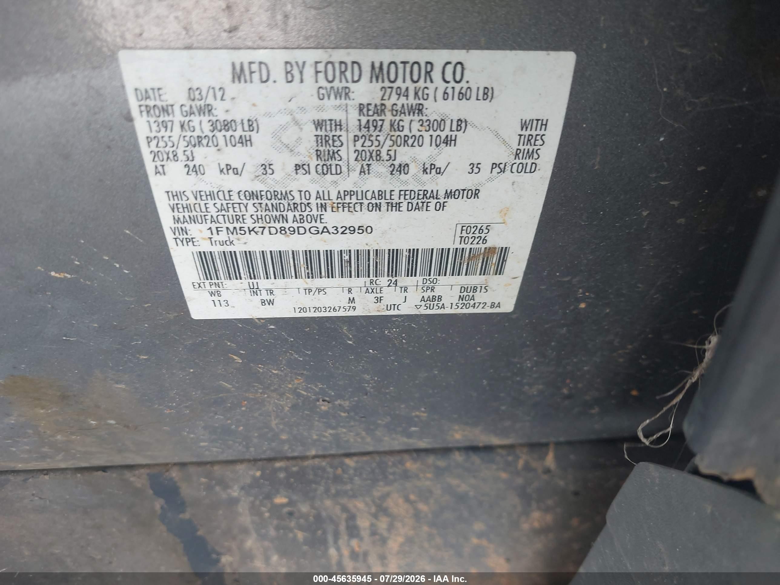 2013 Ford Explorer Xlt Серый vin: 1FM5K7D89DGA32950