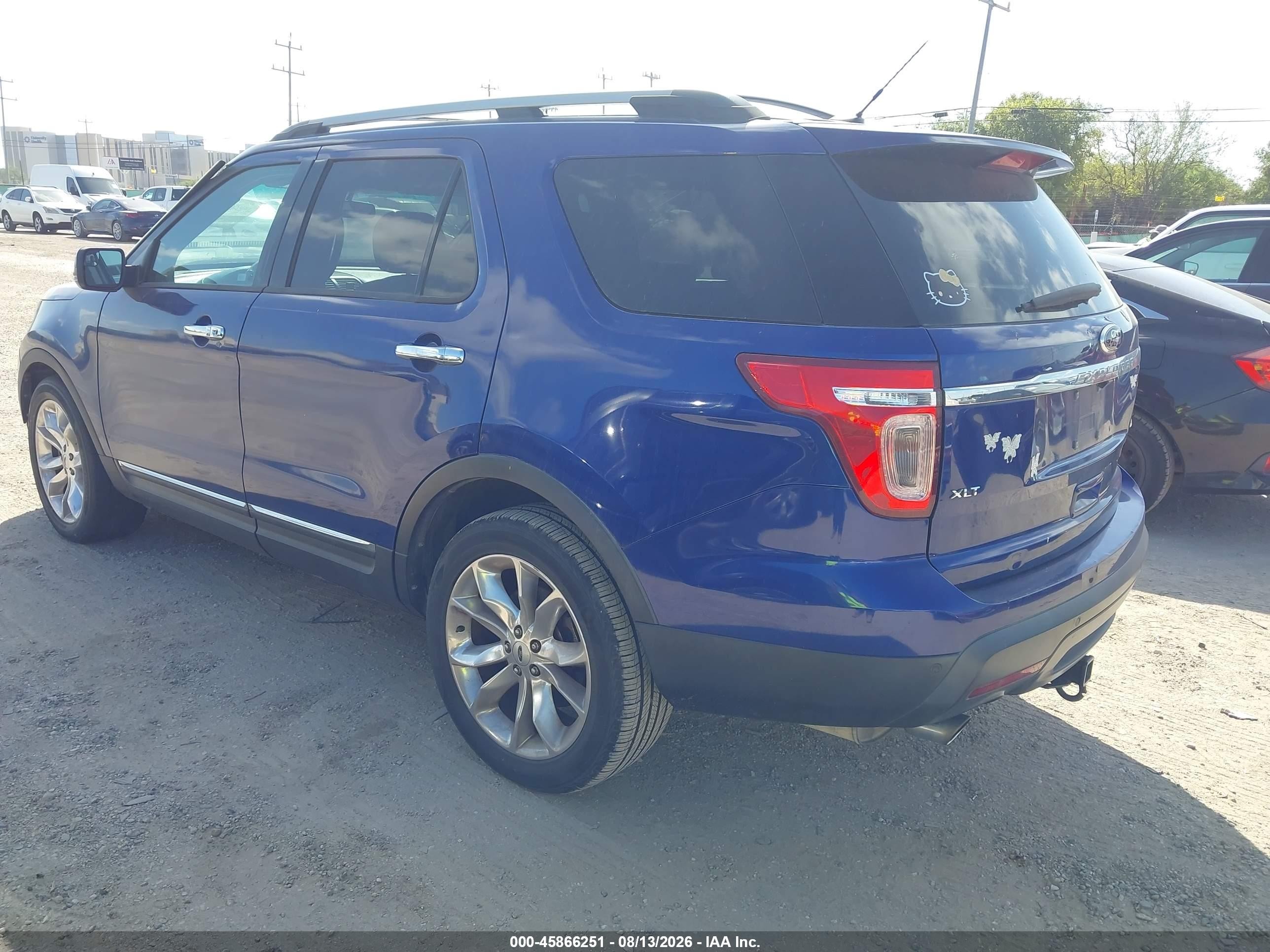 2013 Ford Explorer Xlt Blue vin: 1FM5K7D89DGA37355