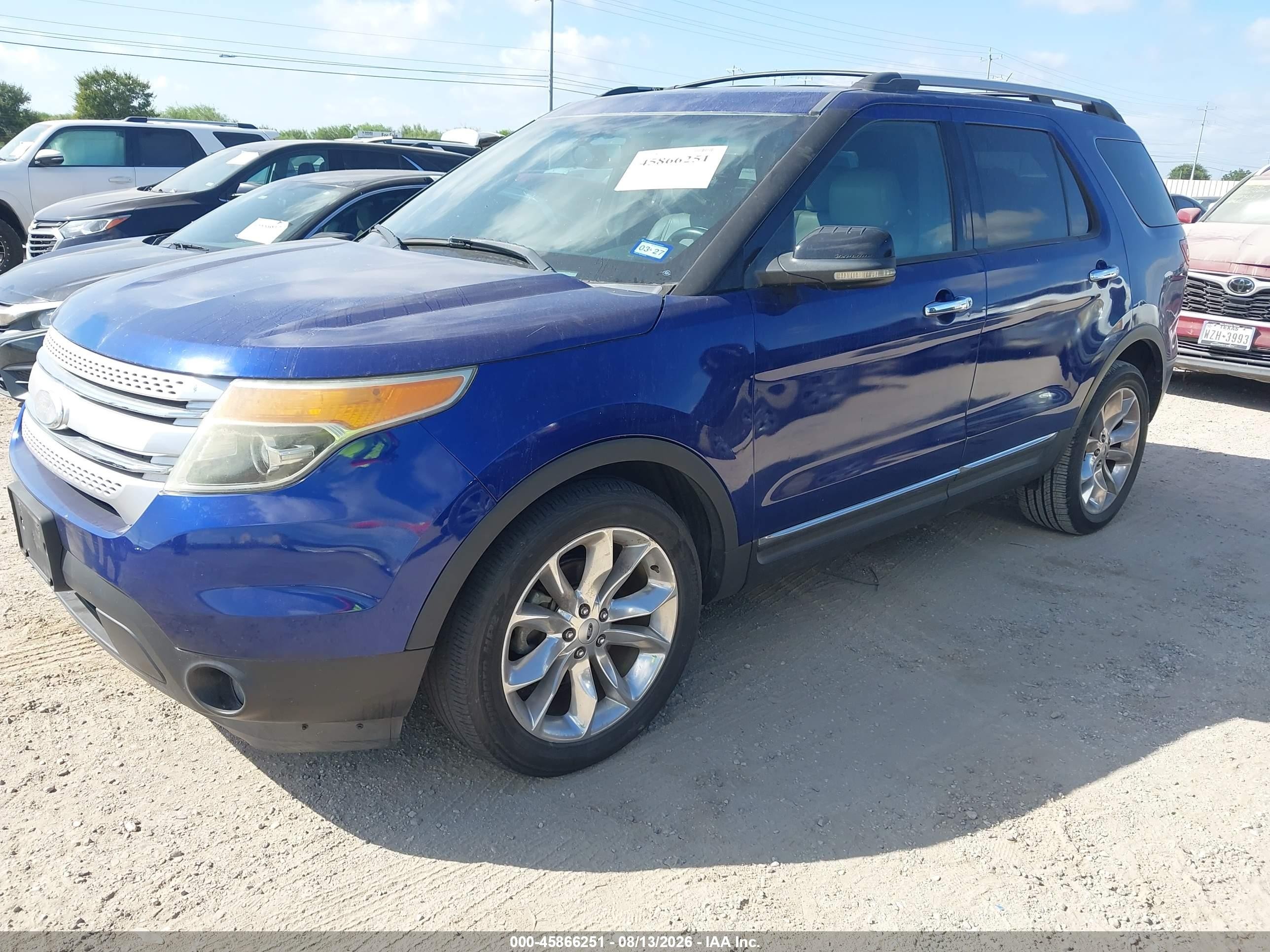 2013 Ford Explorer Xlt Blue vin: 1FM5K7D89DGA37355