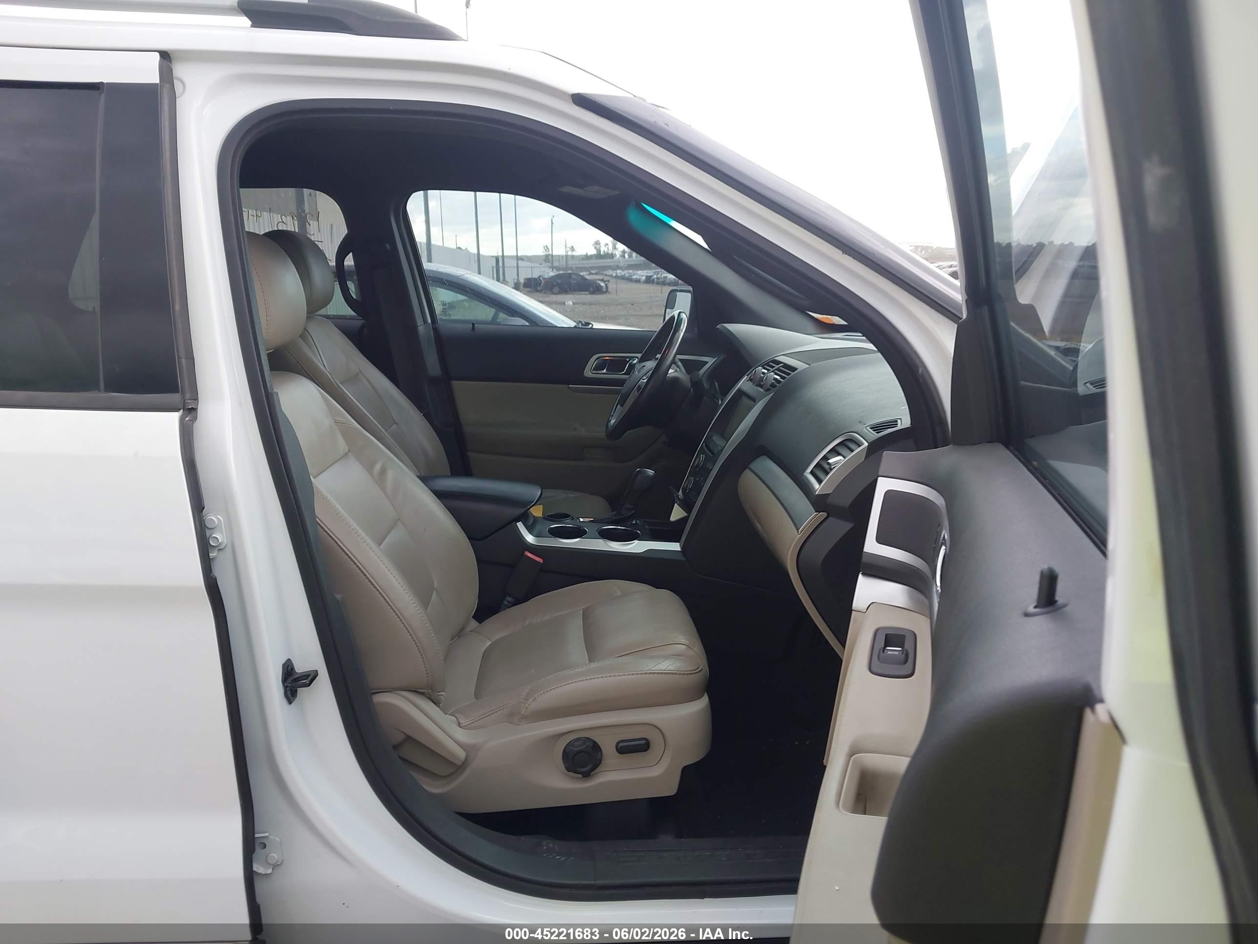 2013 Ford Explorer Xlt White vin: 1FM5K7D89DGA79413