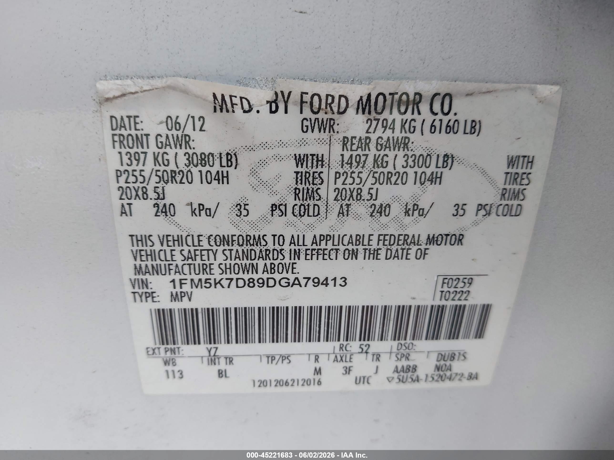 2013 Ford Explorer Xlt White vin: 1FM5K7D89DGA79413