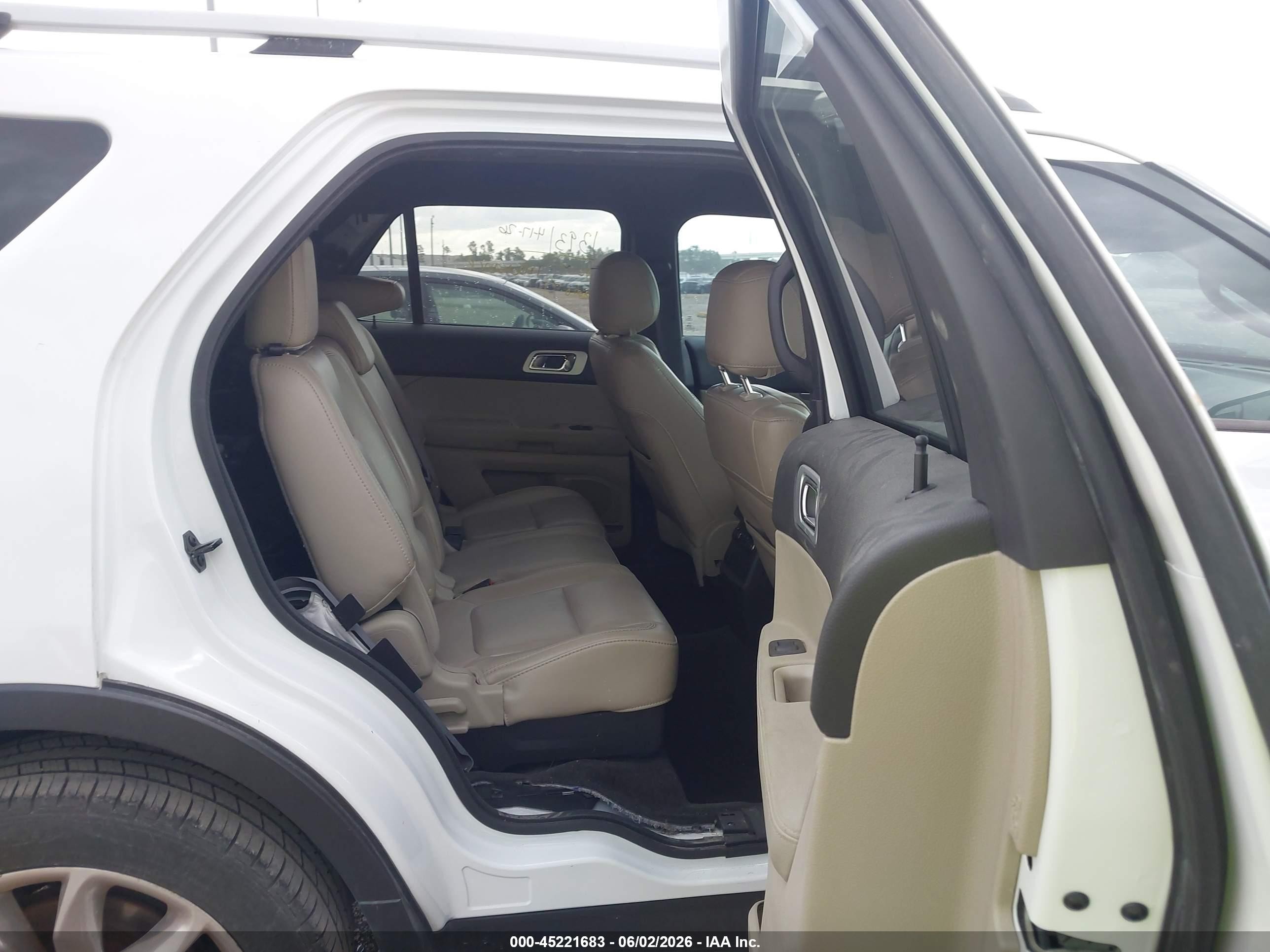 2013 Ford Explorer Xlt White vin: 1FM5K7D89DGA79413
