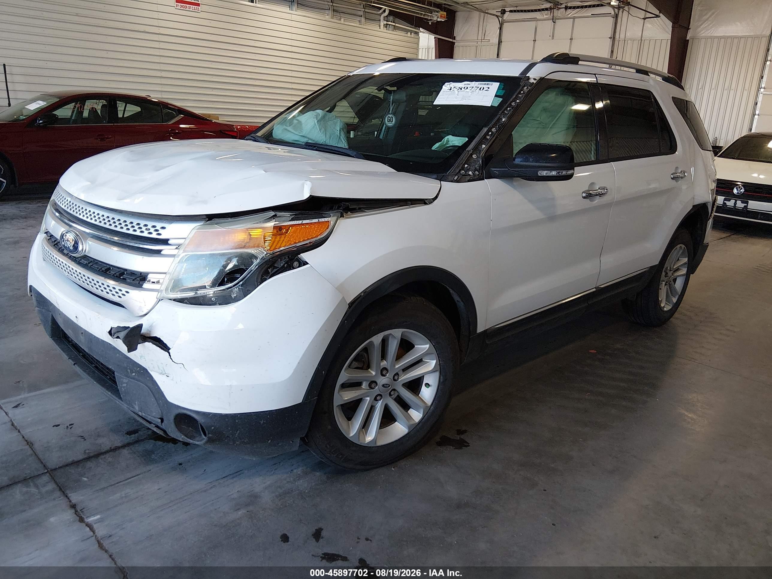 2013 Ford Explorer Xlt White vin: 1FM5K7D89DGB14516