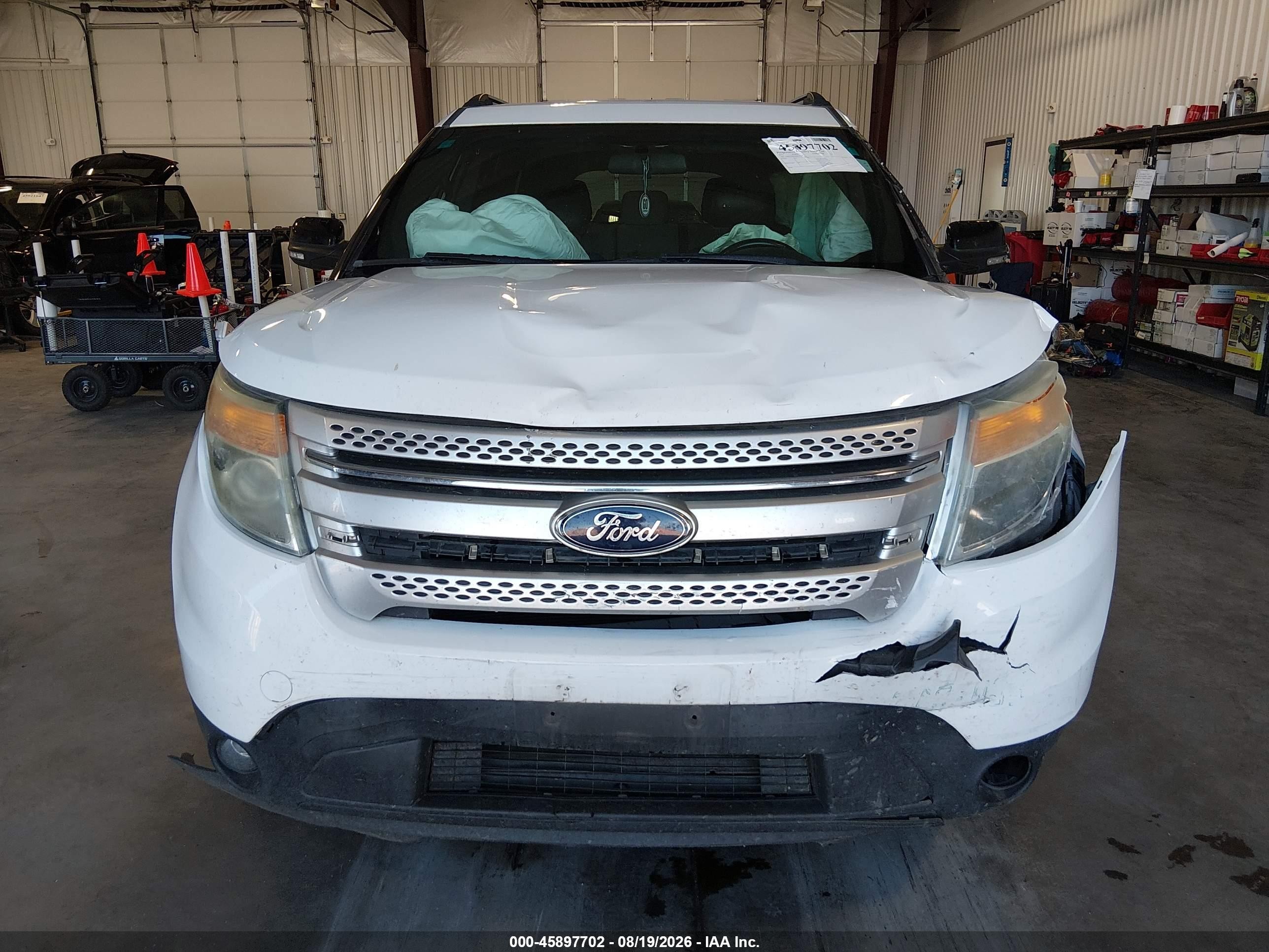 2013 Ford Explorer Xlt White vin: 1FM5K7D89DGB14516