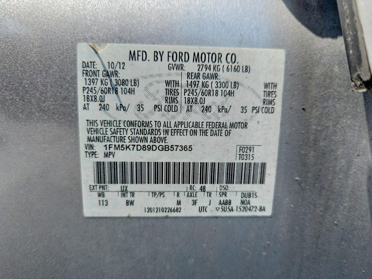2013 Ford Explorer Xlt Silver vin: 1FM5K7D89DGB57365