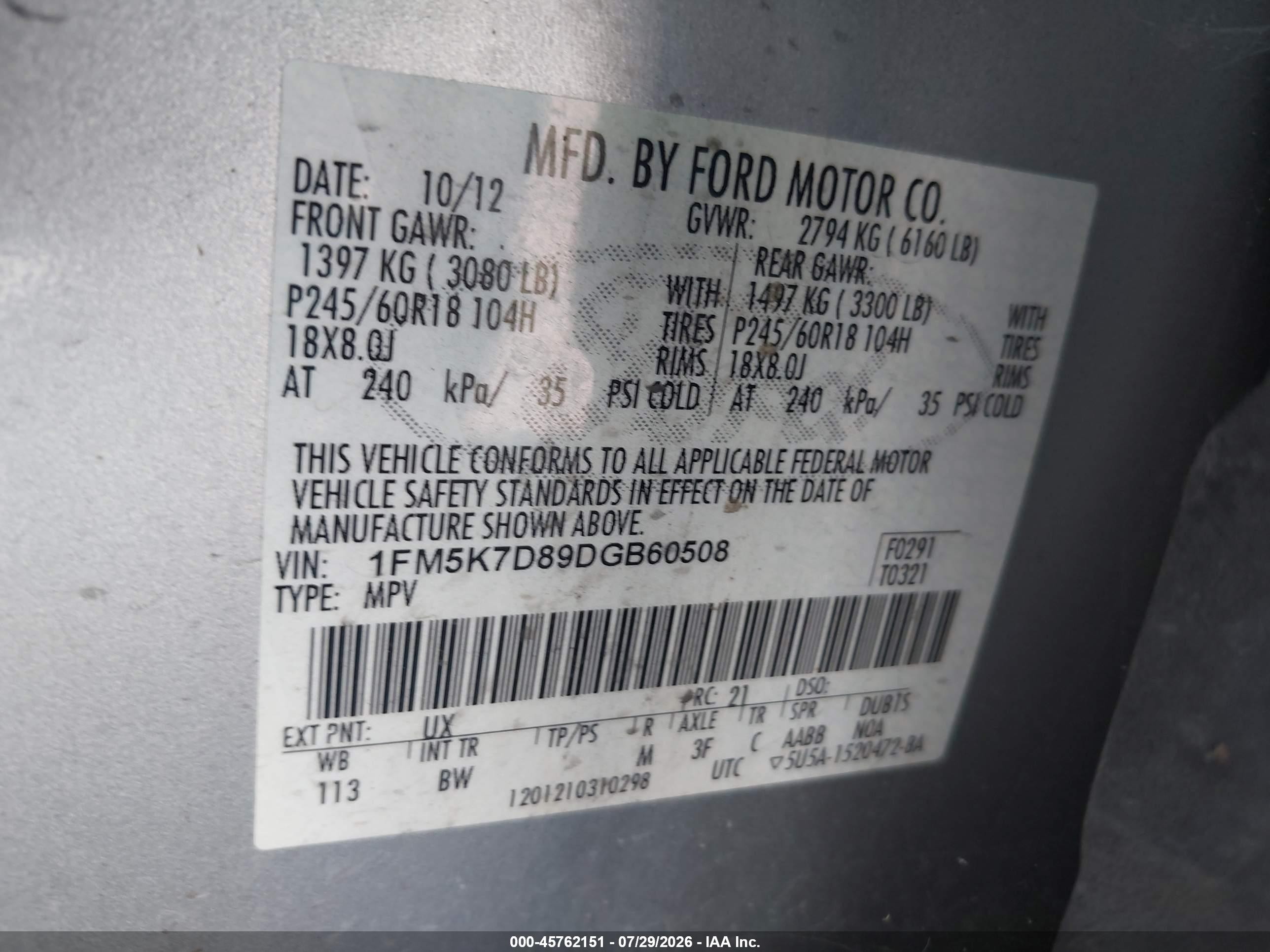 2013 Ford Explorer Xlt Silver vin: 1FM5K7D89DGB60508