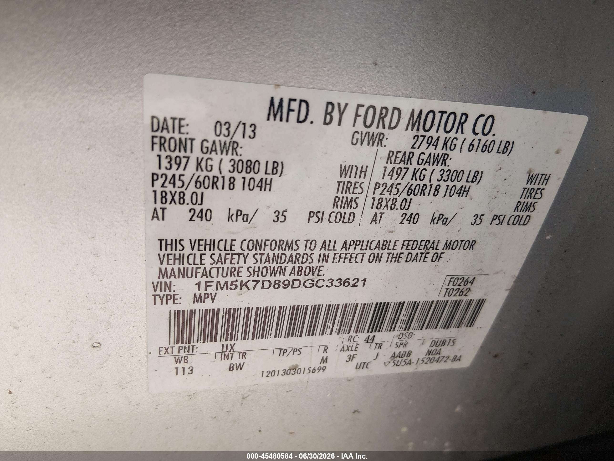 2013 Ford Explorer Xlt Silver vin: 1FM5K7D89DGC33621