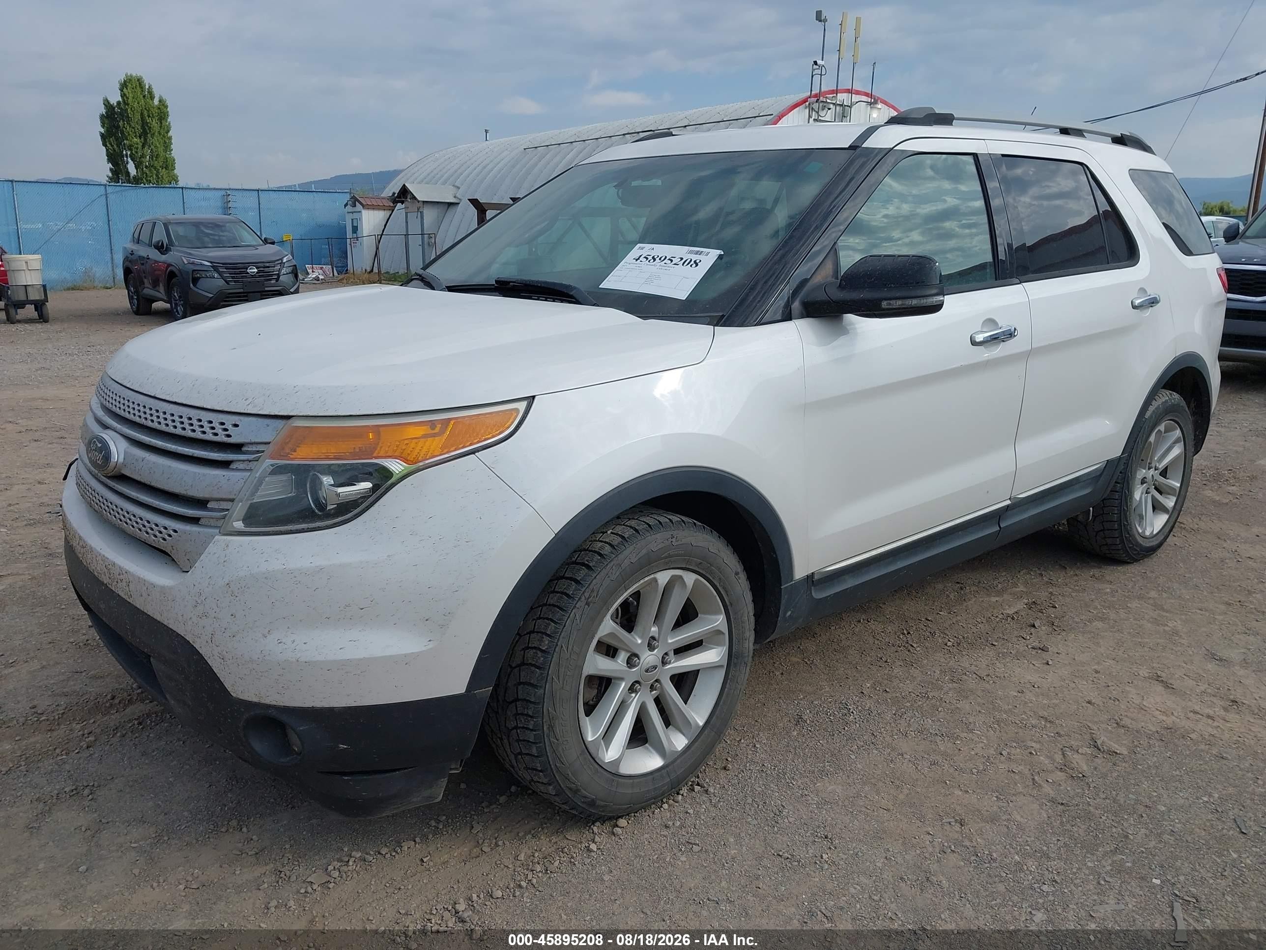 2013 Ford Explorer Xlt White vin: 1FM5K7D89DGC93687