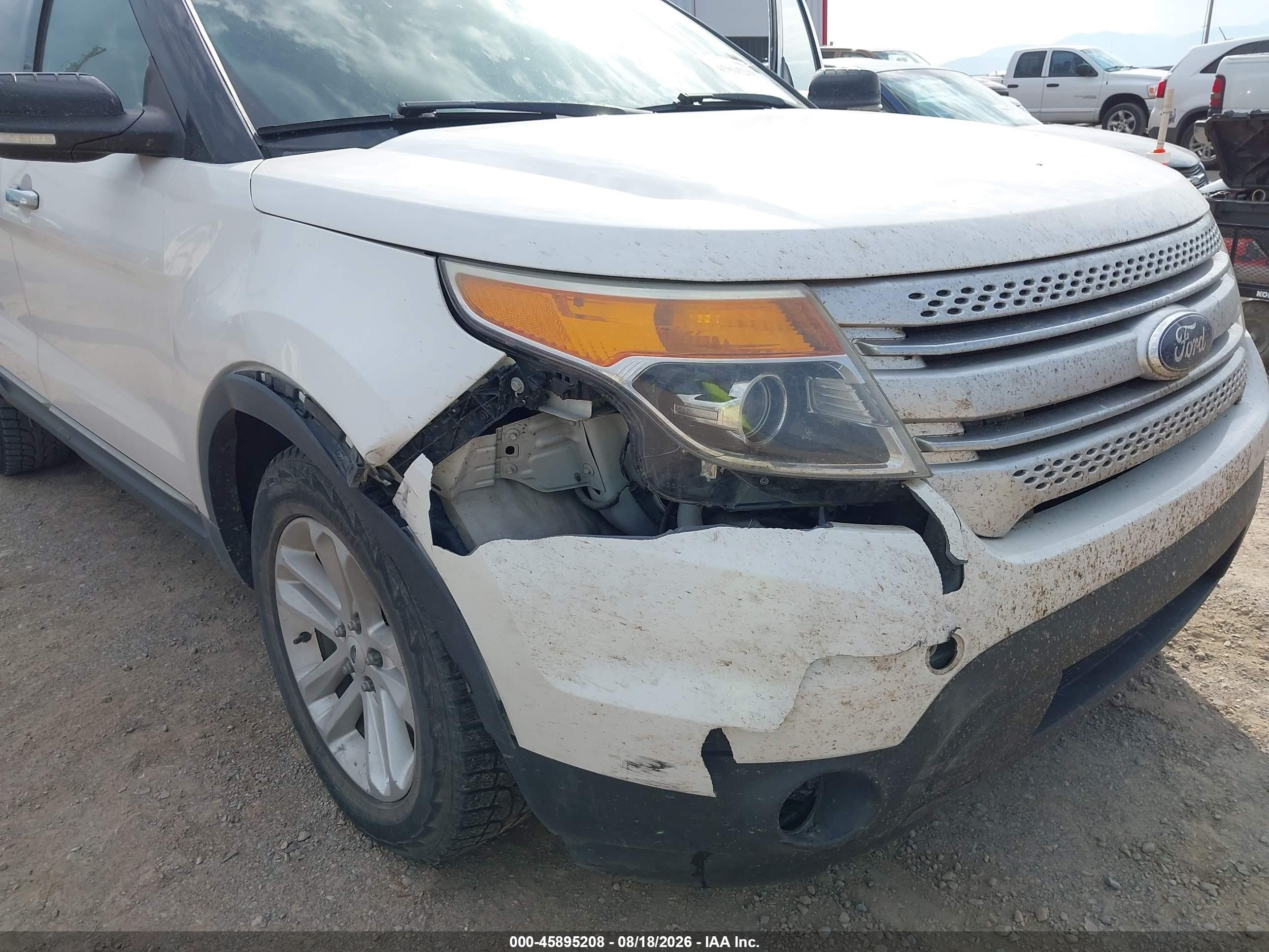 2013 Ford Explorer Xlt White vin: 1FM5K7D89DGC93687