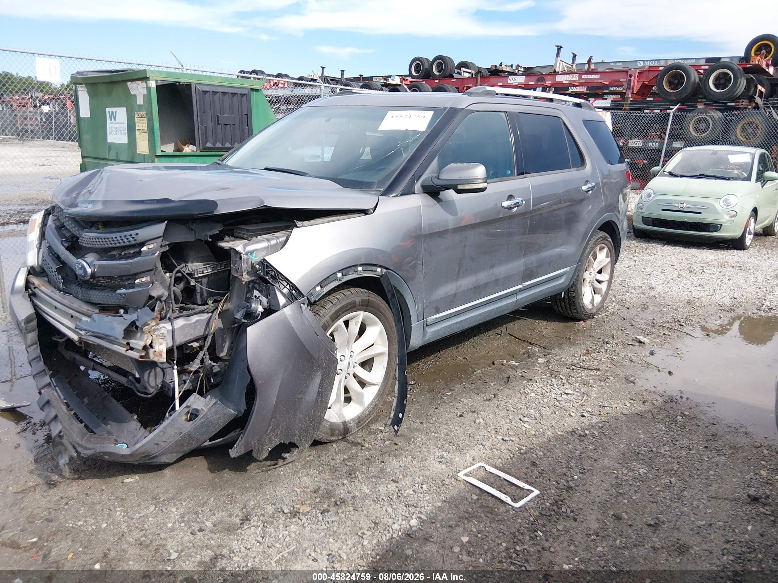 2014 Ford Explorer Xlt Gray vin: 1FM5K7D89EGA21898