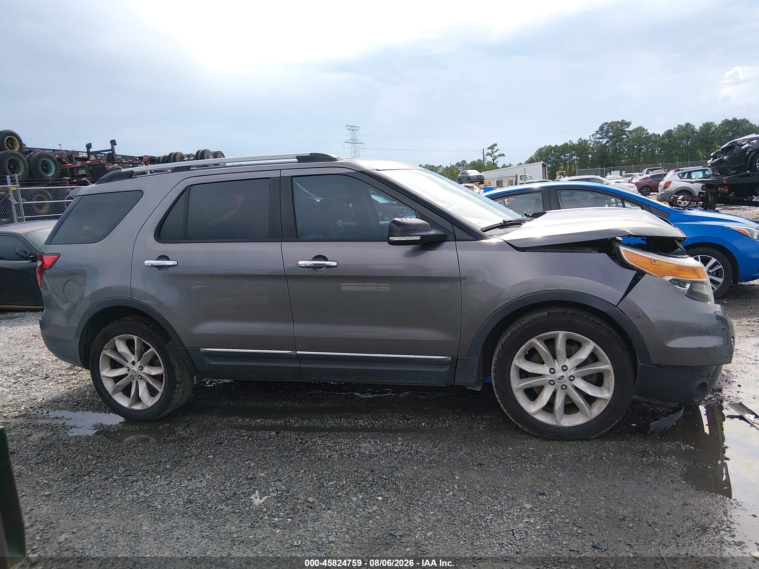 2014 Ford Explorer Xlt Gray vin: 1FM5K7D89EGA21898