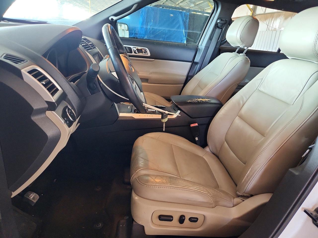 2014 Ford Explorer Xlt White vin: 1FM5K7D89EGA63696