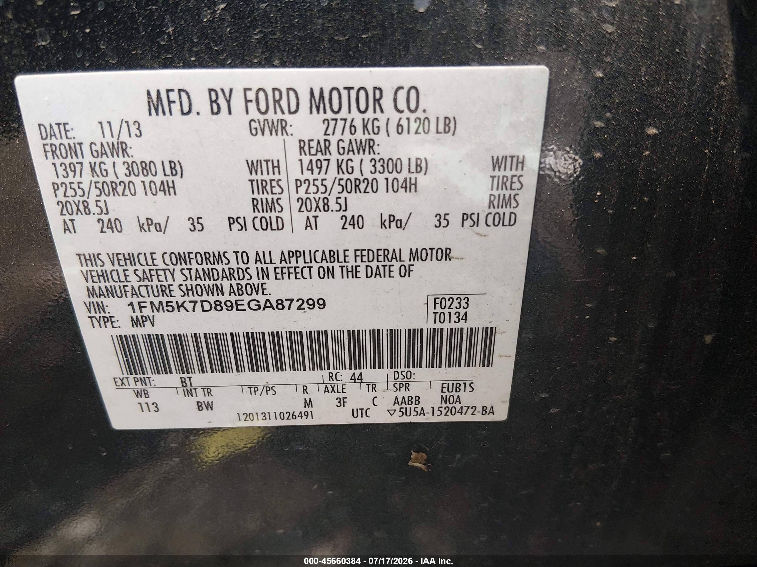 2014 Ford Explorer Xlt Black vin: 1FM5K7D89EGA87299