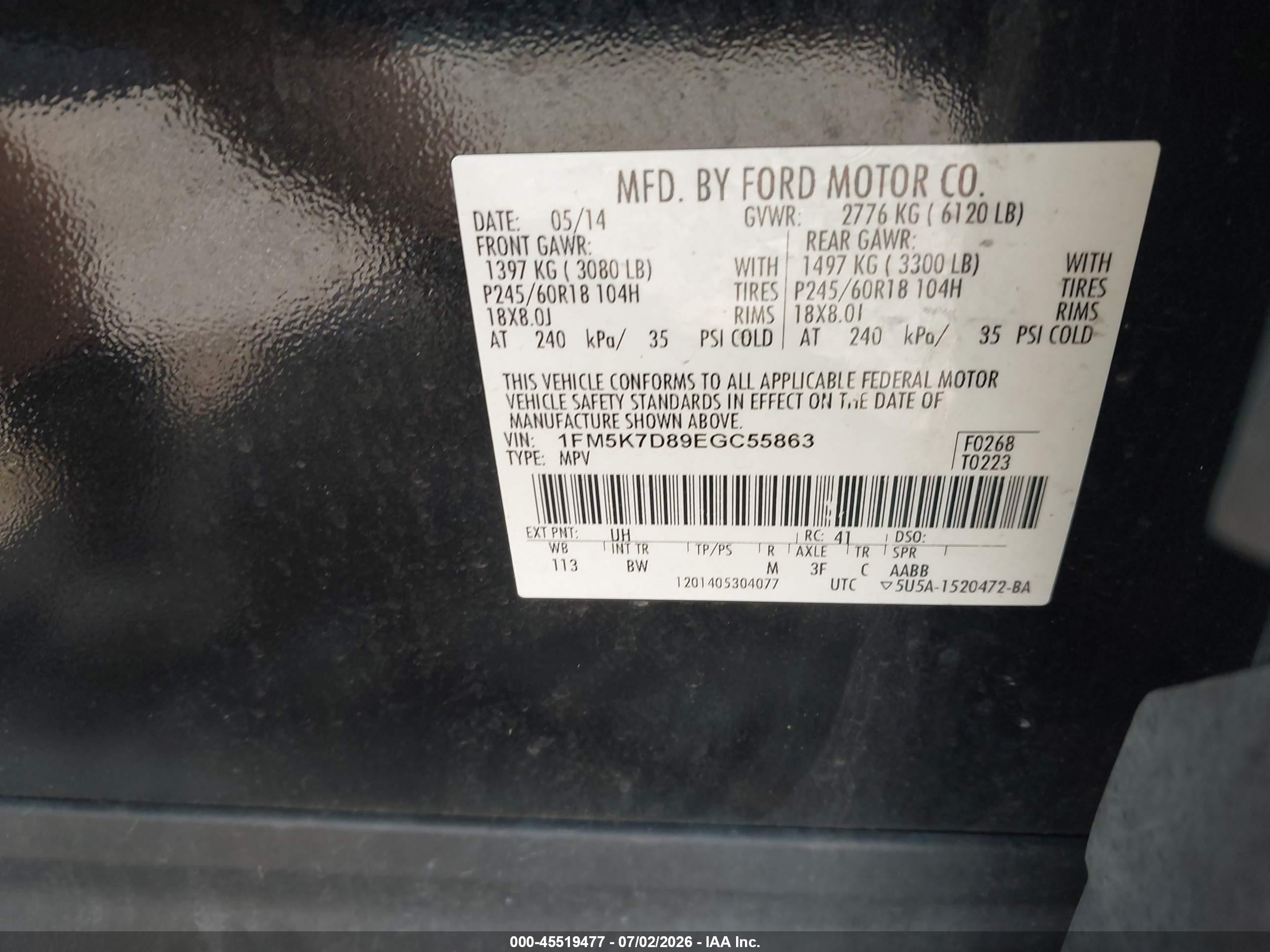 2014 Ford Explorer Xlt Black vin: 1FM5K7D89EGC55863
