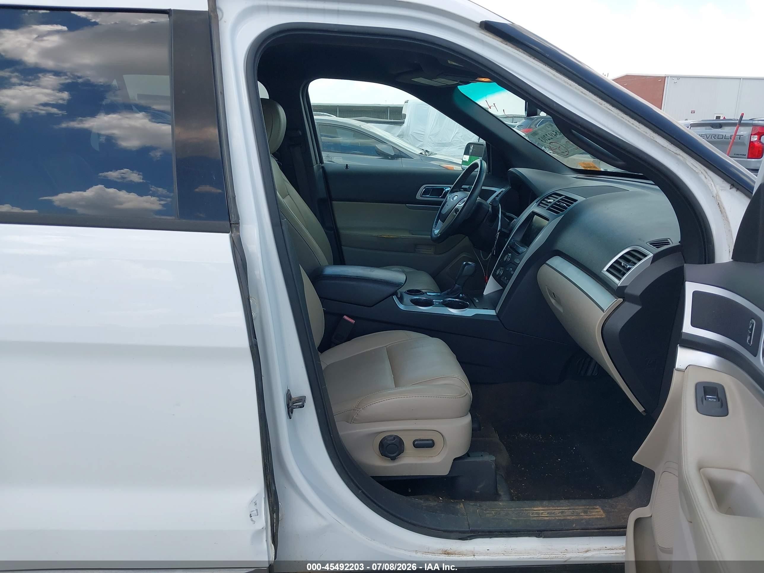 2015 Ford Explorer Xlt White vin: 1FM5K7D89FGB01722